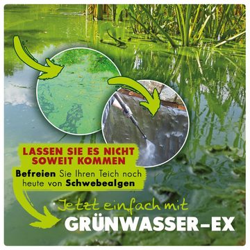 AQUALITY Gartenpflege-Set Gartenteich Grünwasser-EX, ohne Kupferzusätze und Schwermetalle