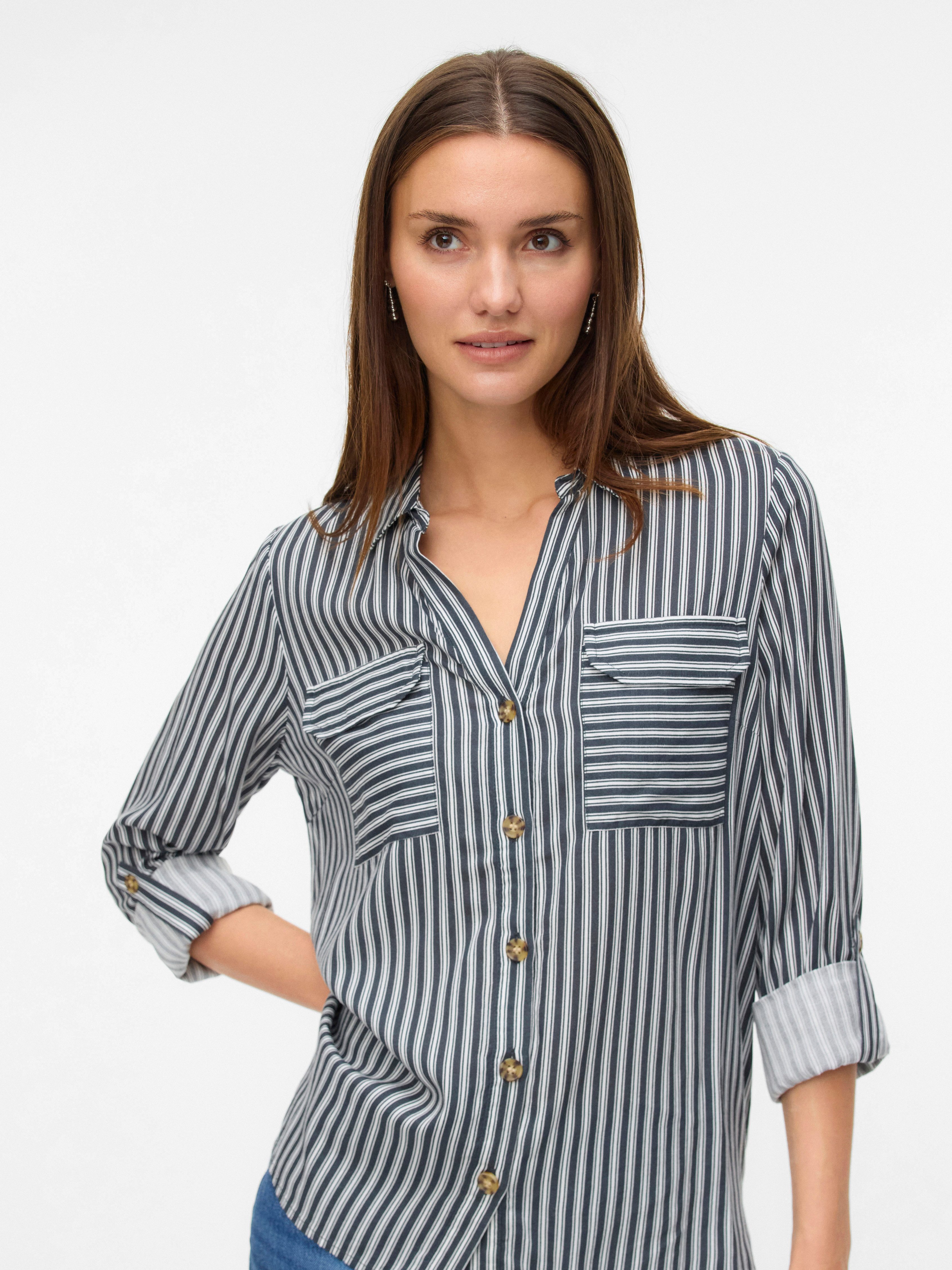 Vero Moda Hemdbluse VMBUMPY L/S SHIRT NEW WVN GA NOOS Viskose, regular fit günstig online kaufen