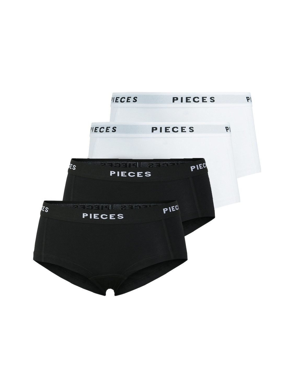 pieces Hipster PCLOGO LADY 4 PACK SOLID NOOS BC (Packung, 4-St., 4er-Pack)