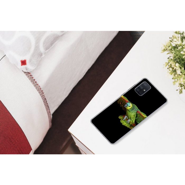 MuchoWow Handyhülle Papagei - Vogel - Federn Phone Case Handyhülle Samsung Galaxy A71 Silikon Schutzhülle CB11379