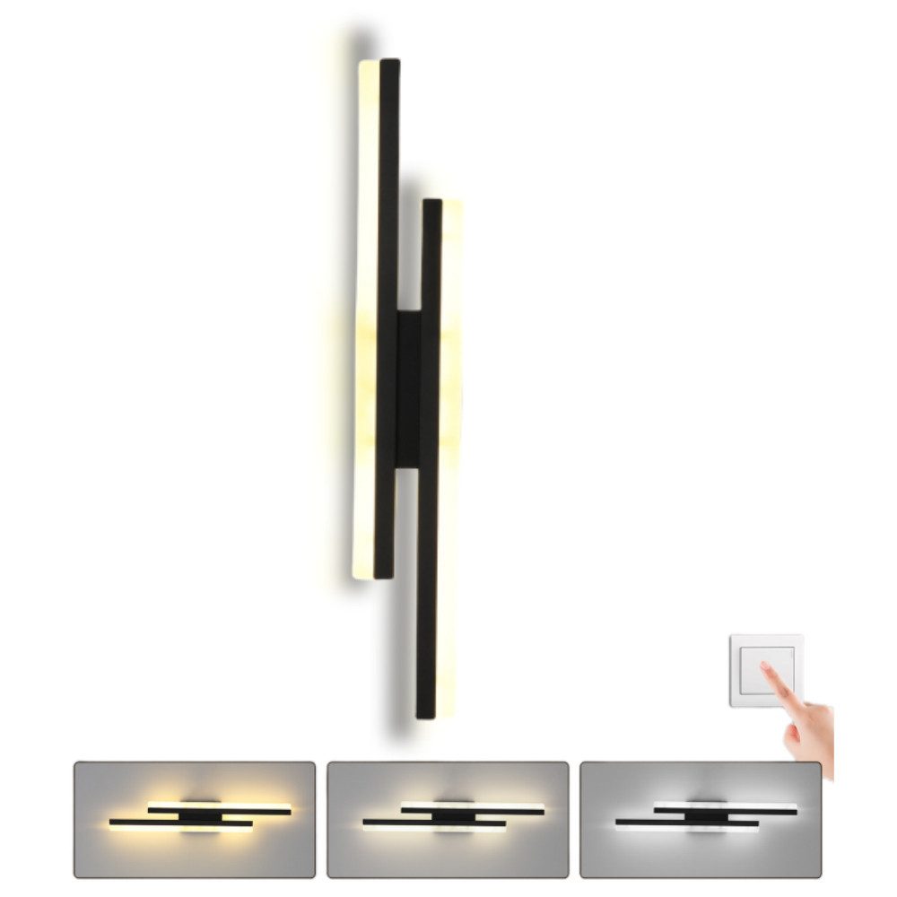 OULENBIYAR Wandleuchte LED Wandlampe, 16W Dimmbare Modern, 3000-6000K 3Farben, Warmweiß, Neutralweiß, Kaltweiß, für Schlafzimmer, Flur, Wohnzimmer, Treppenleuchten