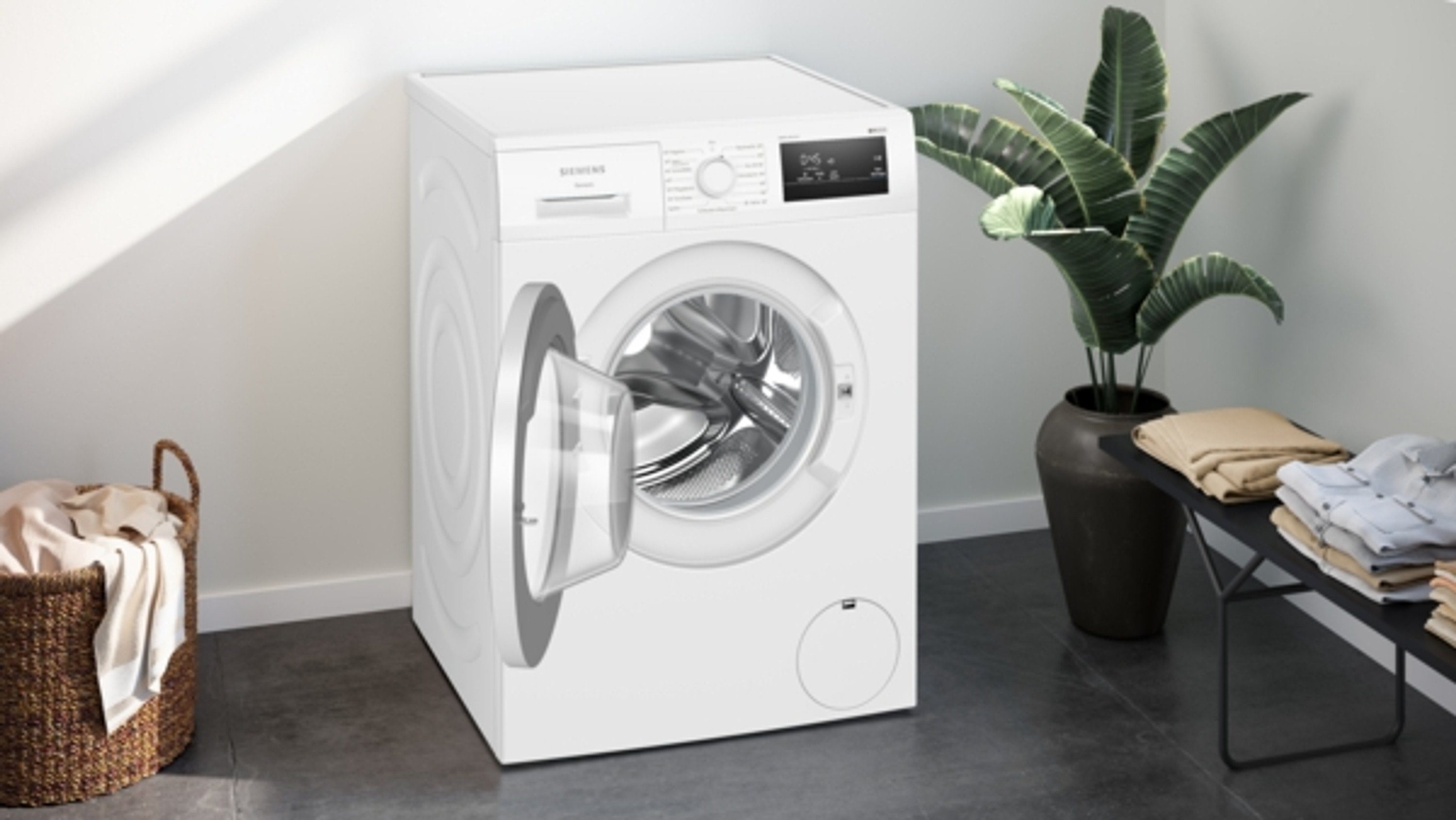 SIEMENS Waschmaschine Nachlegefunktion 1354 touchControl-Tasten, WM14N0H3, U/min, 7 kg, iQdrive
