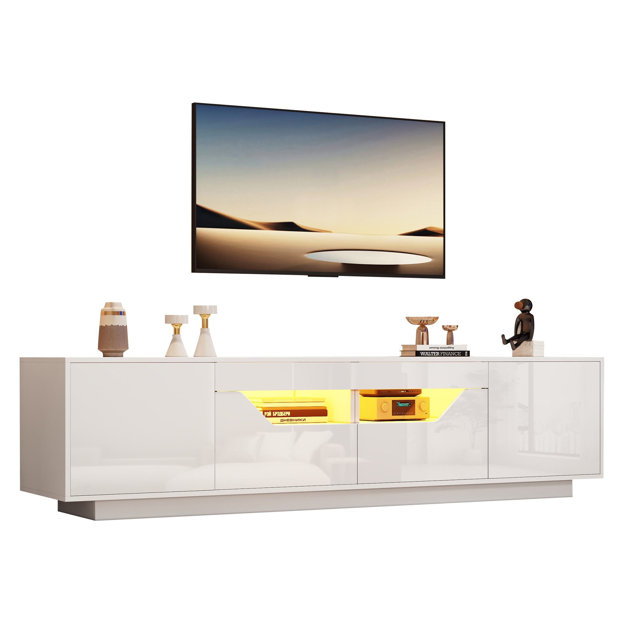 TV-Schrank Hochglanz-Standfernsehschrank Lowboard Fernsehtisch TV-Board TV-Tisch