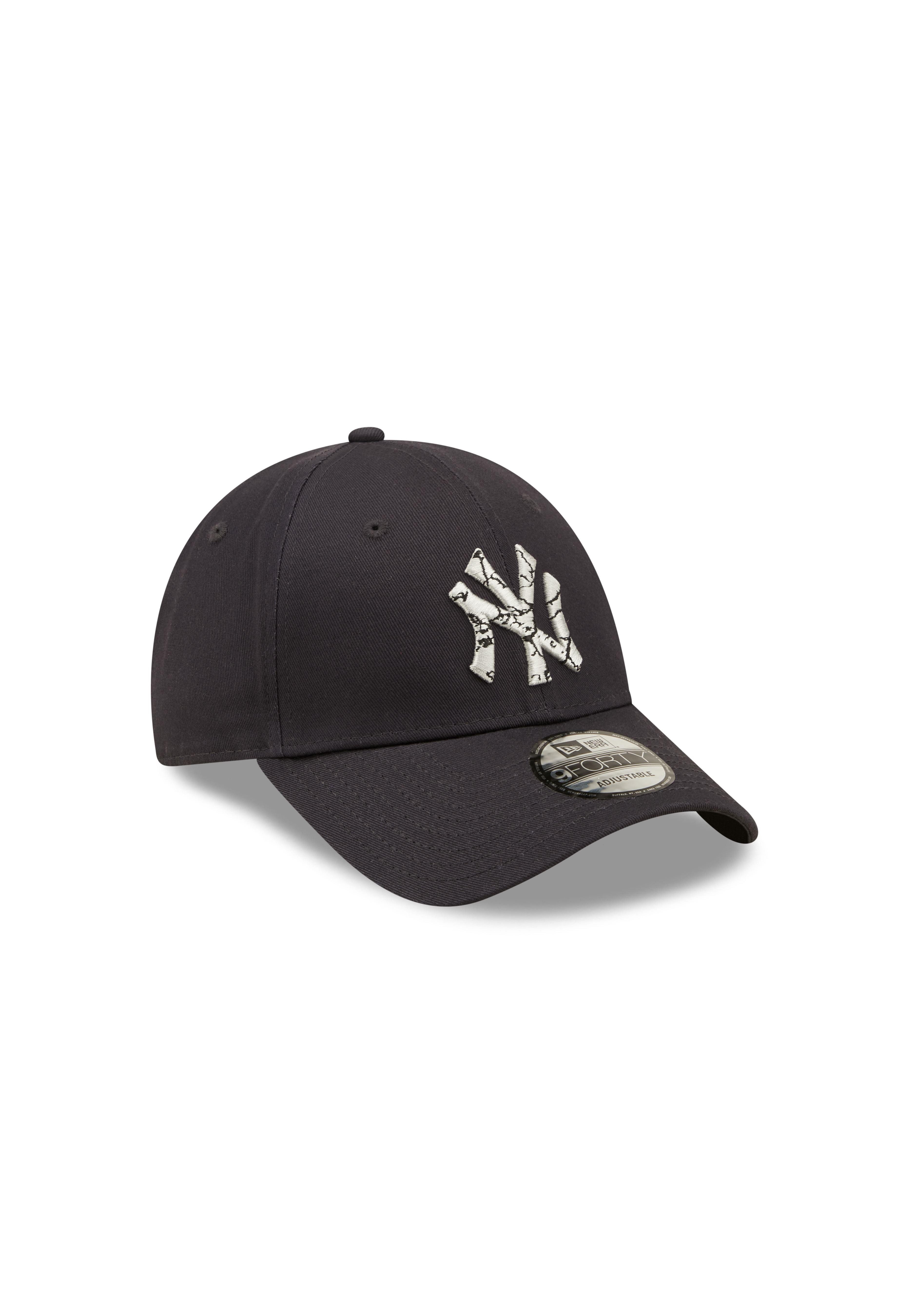 New Era Baseball Cap New York Yankees MLB Marble Infill Blau Verstellbare 9Forty Cap New Er (1-St)