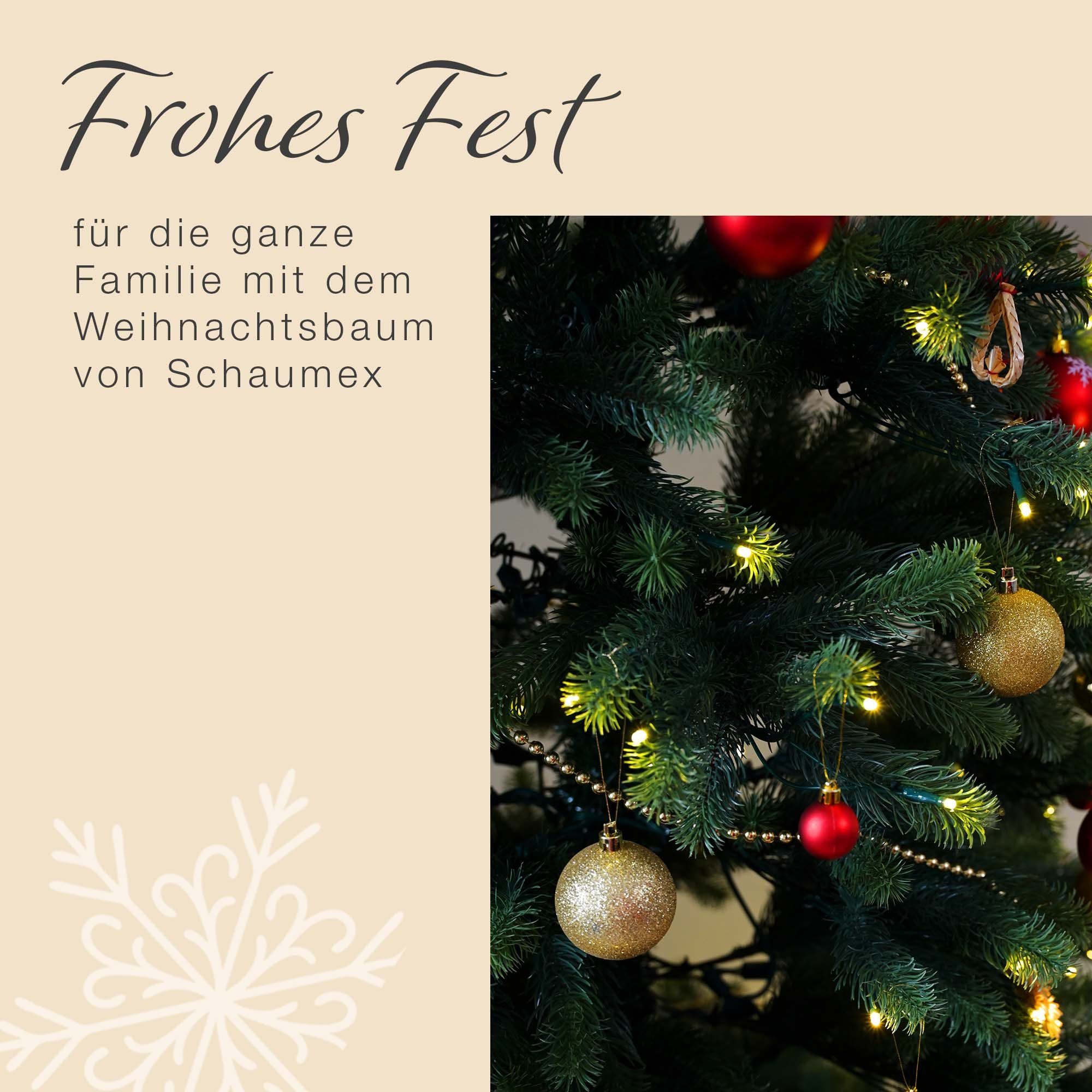 SCHAUMEX Künstlicher Weihnachtsbaum Spritzguss 85 cm, Höhe: cm 85 Christbaum mit Nordmanntanne, Höhe Beleuchtung LED