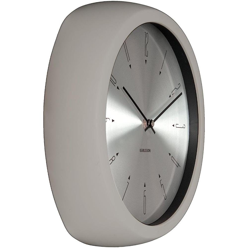 Grey Mouse Uhr (30,5cm) Square Karlsson Alu Aesthetic Wanduhr