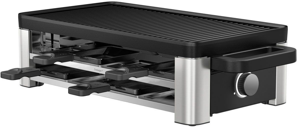 WMF Raclette Lono Selection, 8 Raclettepfännchen, 1500 W, variable Temperatureinstellung, LED-Beleuchtung