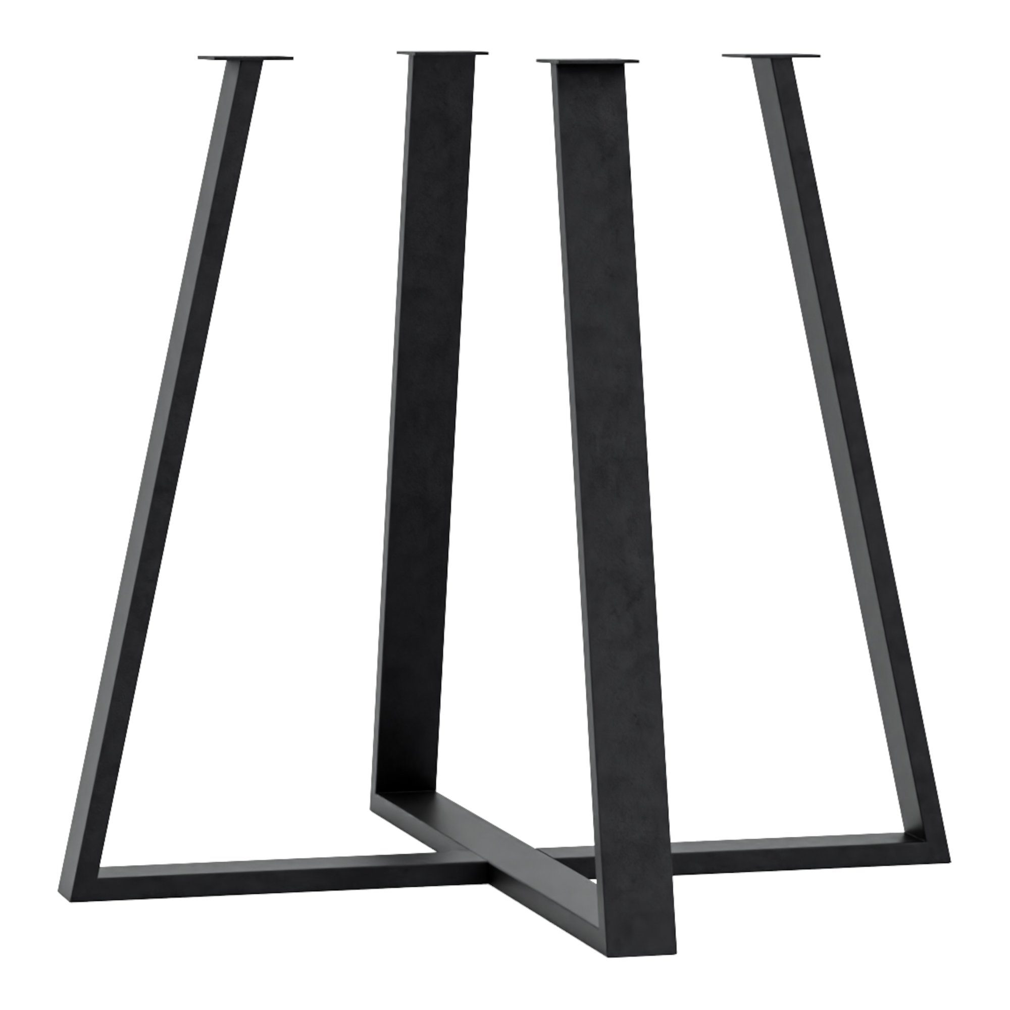 en.casa Tischgestell, »Kemijärvi« für DIY Stahl 72 x 80 x 80 cm Schwarz