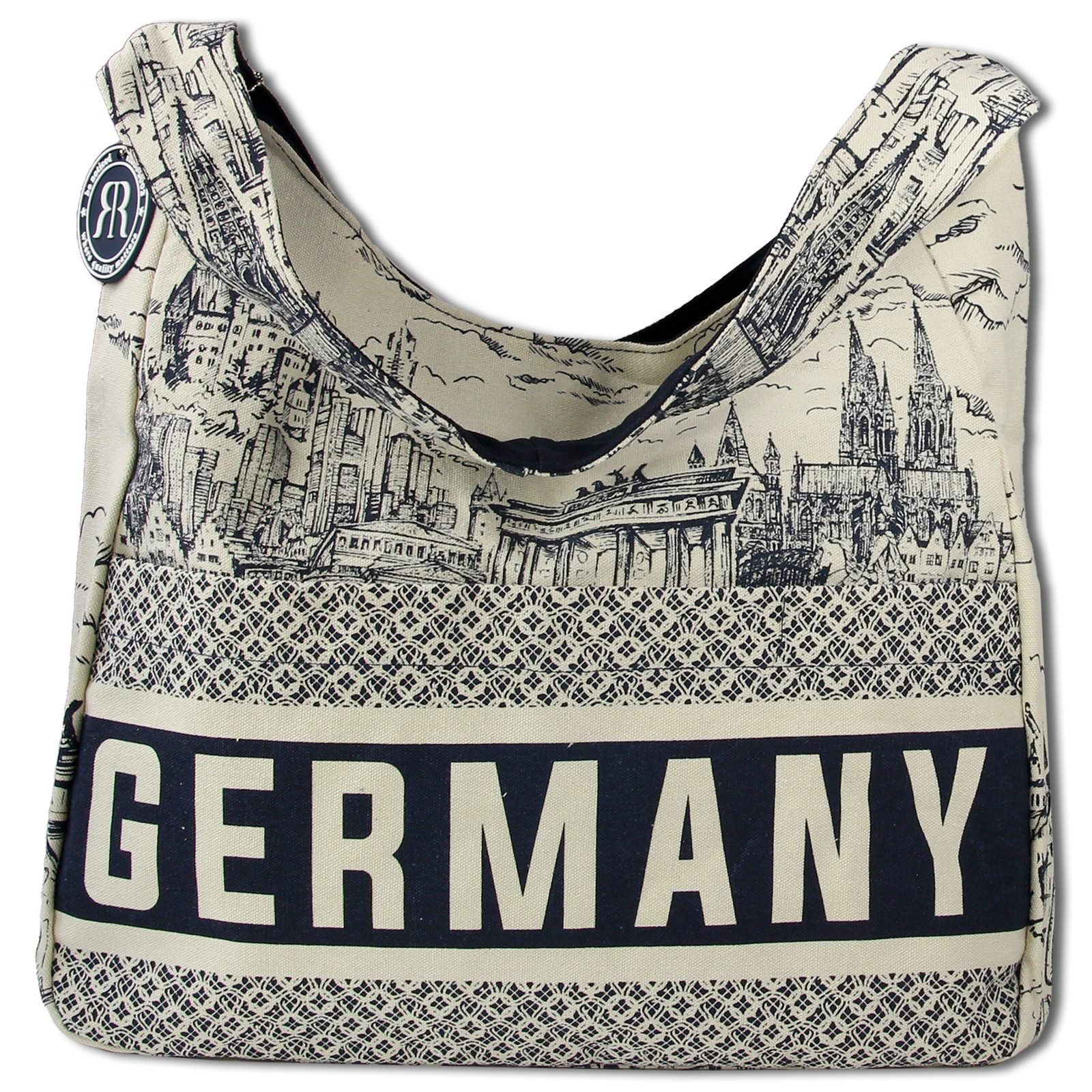 Robin Ruth Schultertasche Robin Ruth Schultertasche Baumwolle (Schultertasche), Damen, Jugend Schultertasche Baumwolle, Polyester, beige ca. 37 x 29cm