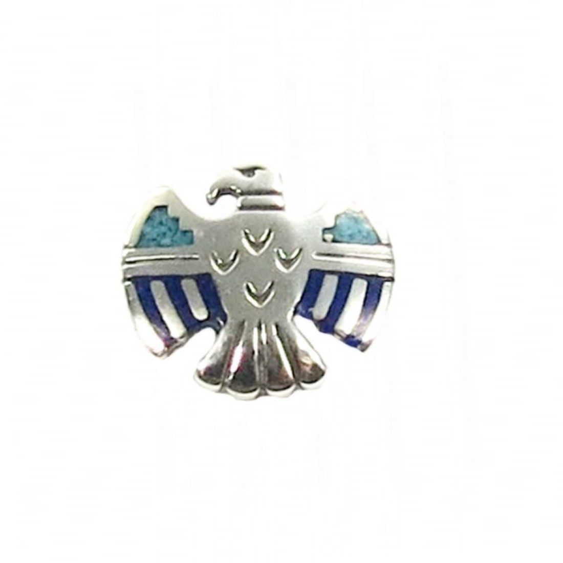 Native Dreams Kettenanhänger Donnervogel, 925 Sterling Silber Türkis Lapislazuli Navajo Handarbeit
