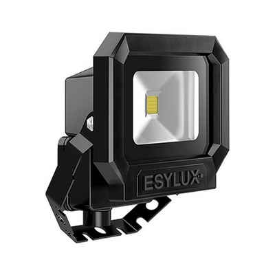 ESYLUX Flutlichtstrahler Esylux LED-Strahler 10W OFL/AFL SUN 3000K A+ sw 1L