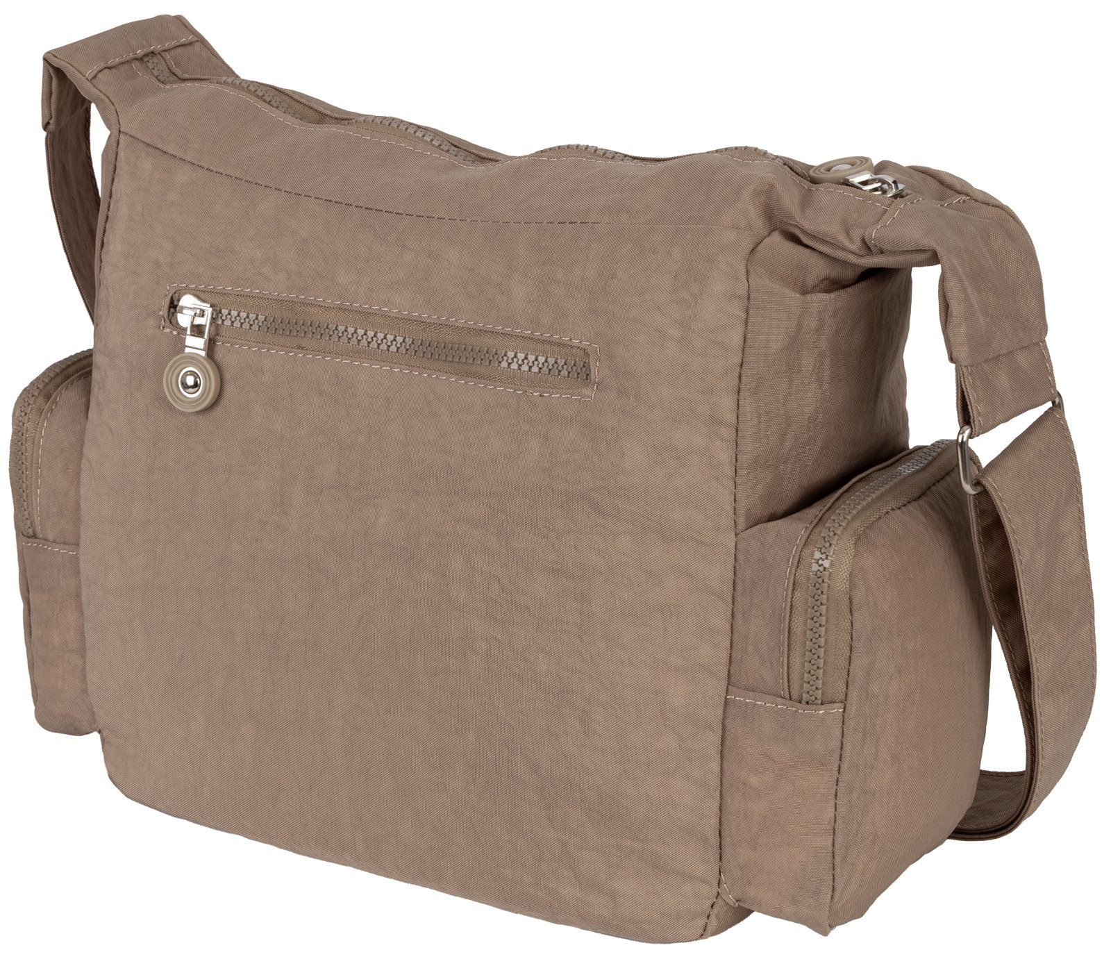 Handtasche BAG als Schultertasche, Umhängetasche tragbar Umhängetasche Damentasche Umhängetasche Schultertasche Taupe, STREET