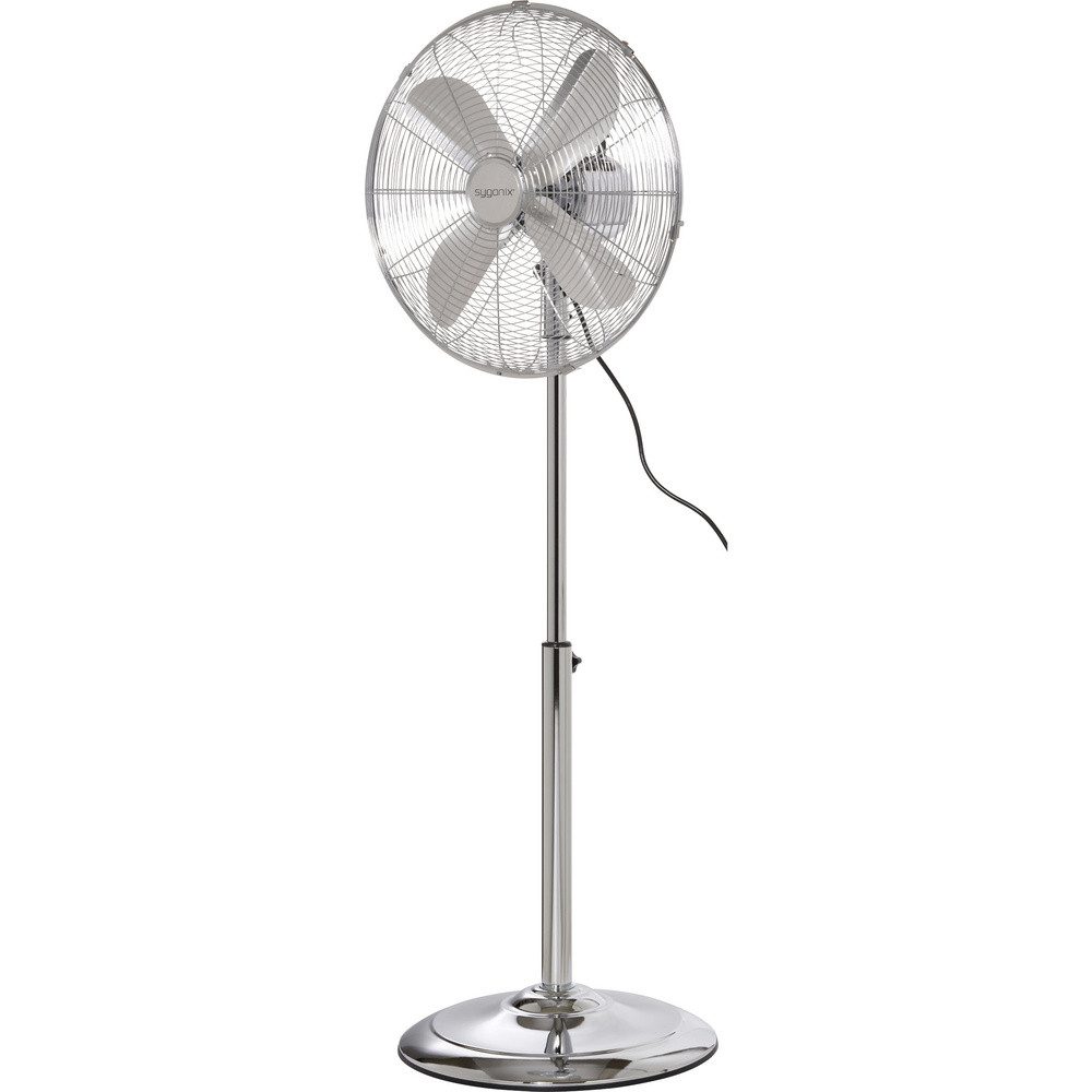 Sygonix Bodenventilator Sygonix Standventilator 50 W (x H) 445 mm x 1300 mm Chrom Schwenkb, 44.50 cm Durchmesser