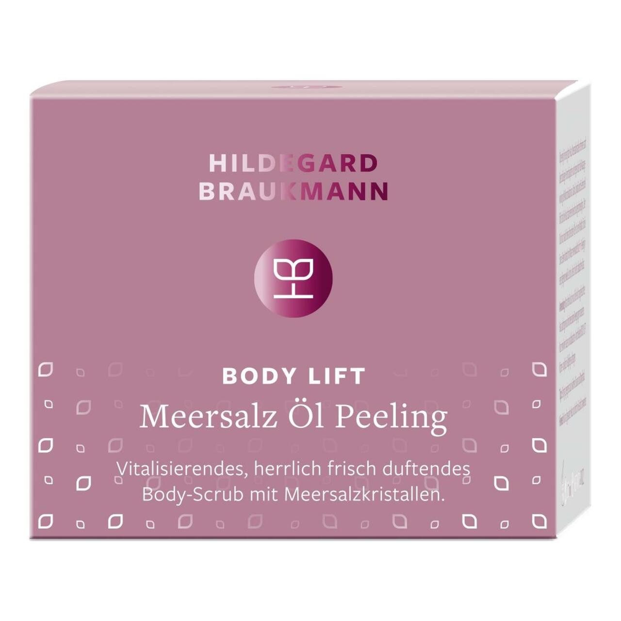 Hildegard Braukmann Körperpeeling Body Lift Meersalz Öl Peeling, Hautstraffende Anti-Age-Körperlotion mit Kakaobutt