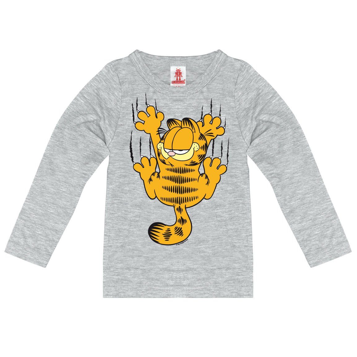 LOGOSHIRT Langarmshirt Garfield mit lässigem Frontprint