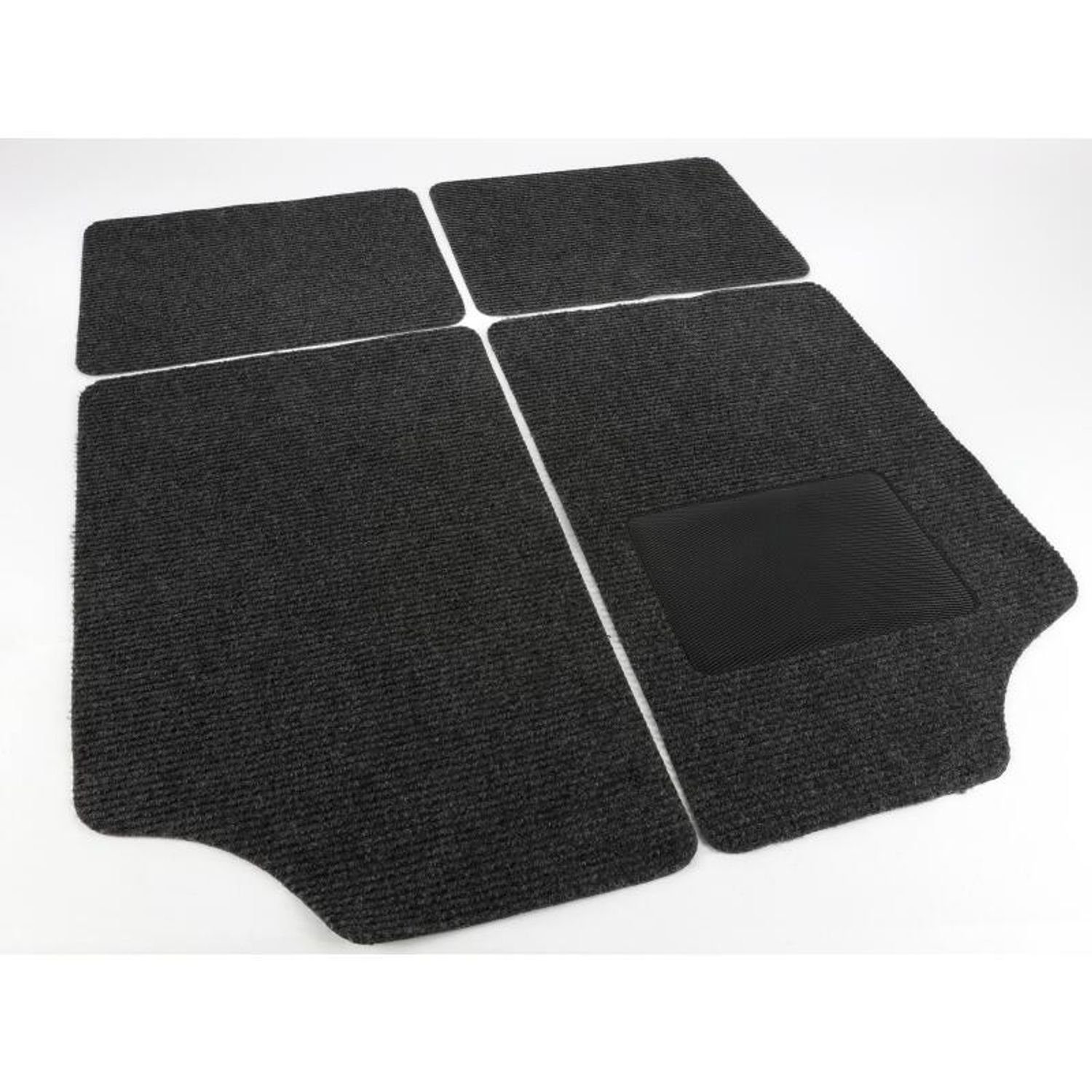 Gebufa Multimat Auto-Fußmatte 10 x Auto Fußmatten Set 4 teilig Schwarz Teppich Passform Textil Fahrz