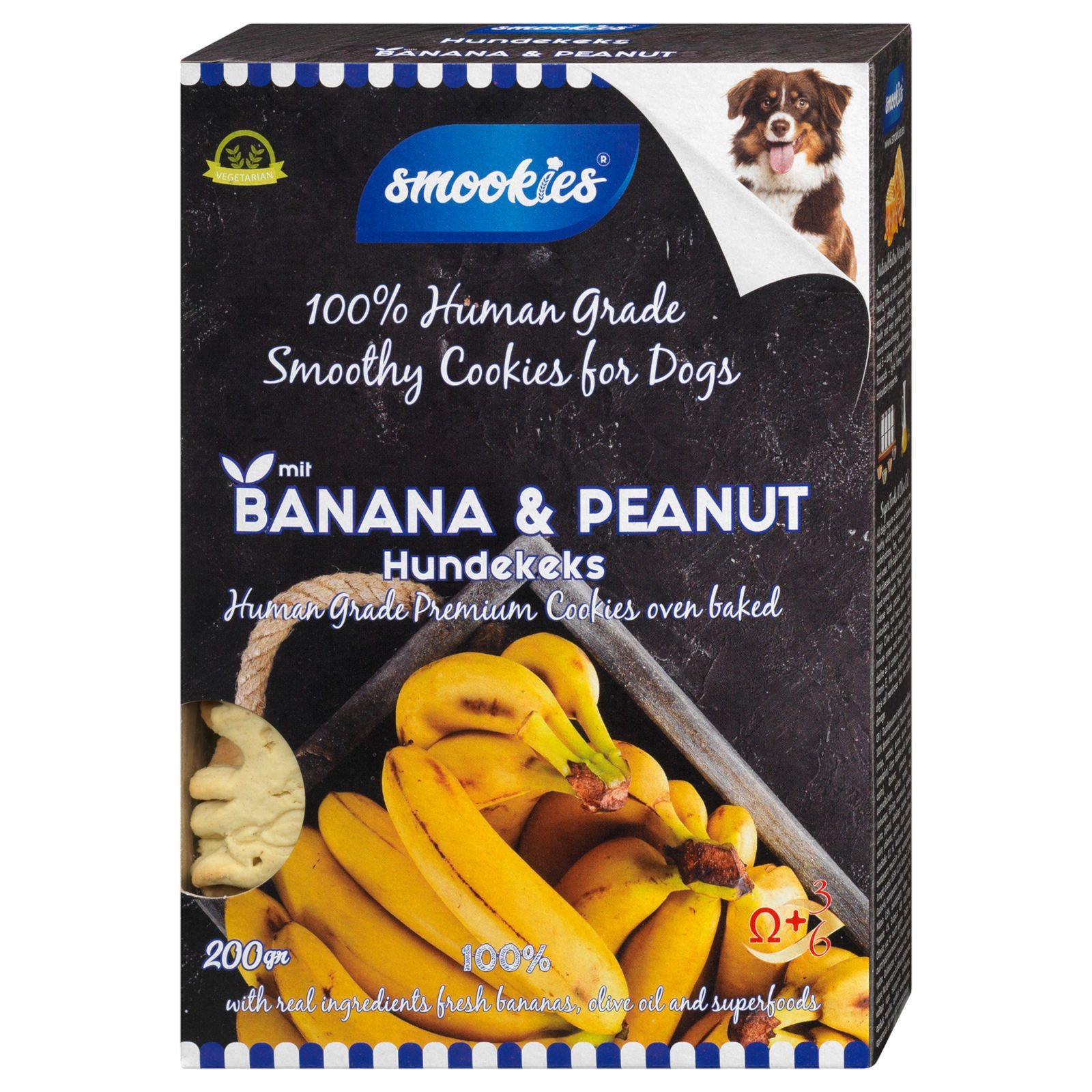 smookies Banane & Erdnuss, 200g, ein Keks, den Hunde lieben!, Snack für: Hunde