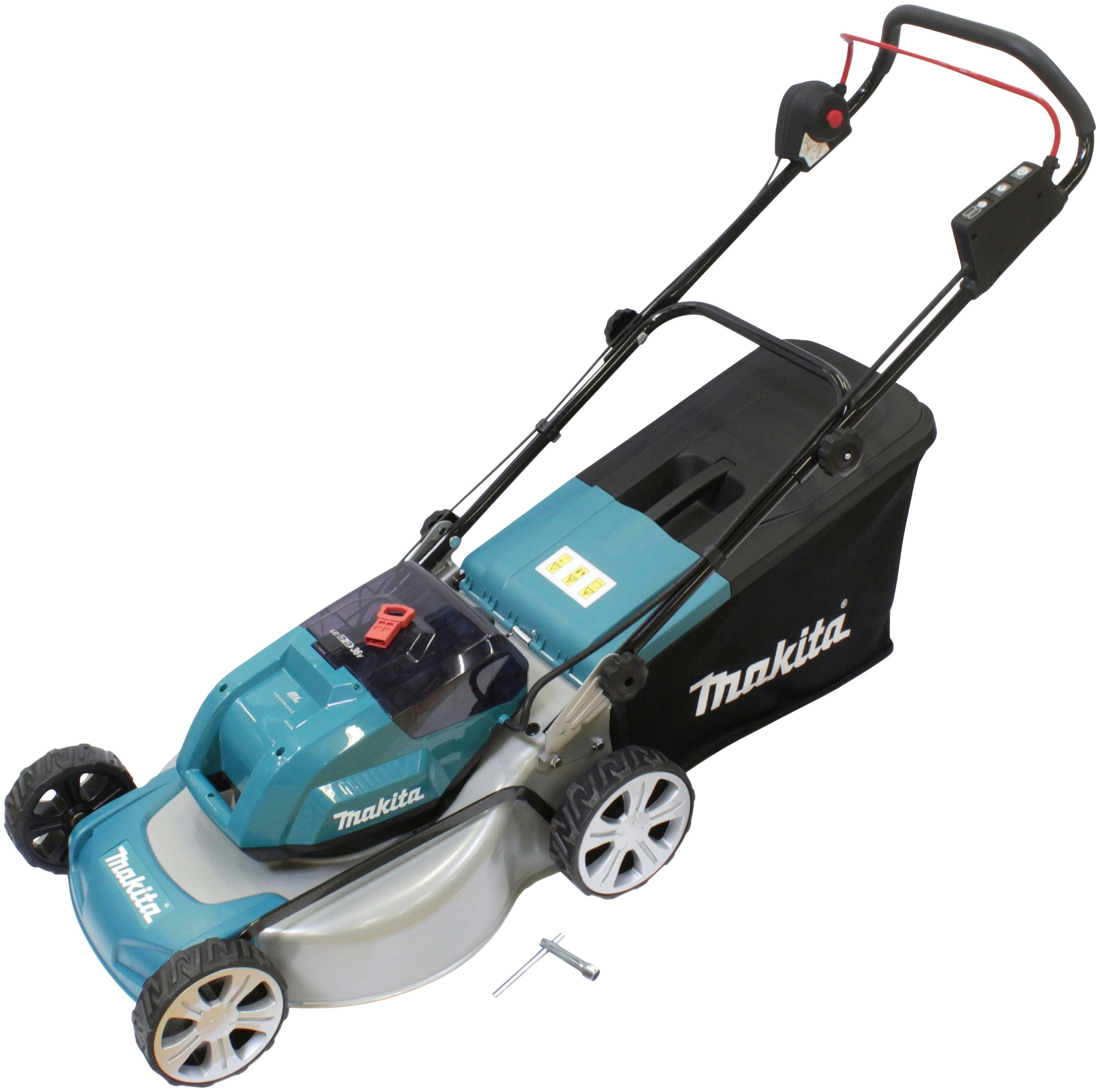 Makita Akkurasenmäher DLM463Z, 46 cm Schnittbreite, für mittelgroße Rasenflächen, ohne Akku und Ladegerät