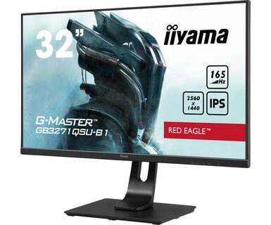 Iiyama GB3271QSU-B1 Gaming-Monitor (80,1 cm/31,5 ", 2560 x 1440 px, 1 ms Reaktionszeit, 165 Hz, IPS, 1ms, IPS, neig-und höhenverstellb. HDMI, DisplayPort, USB, schwarz)