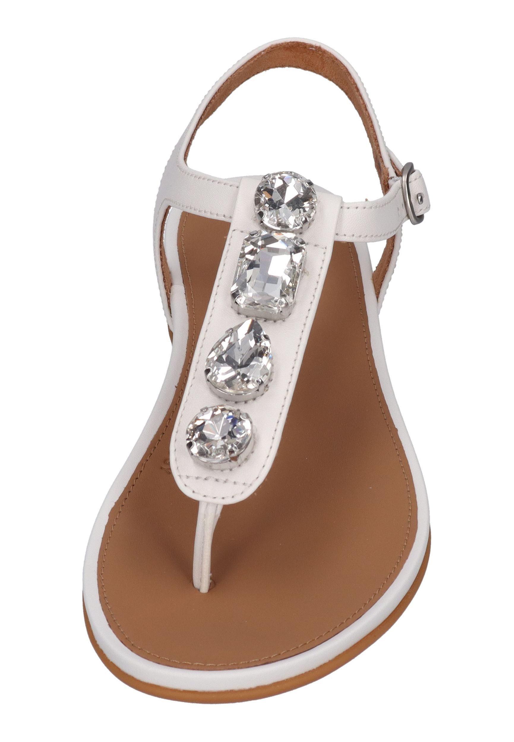 Fitflop GRACIE ULTRA-JEWEL LEATHER T-BAR Sandalette Urban White