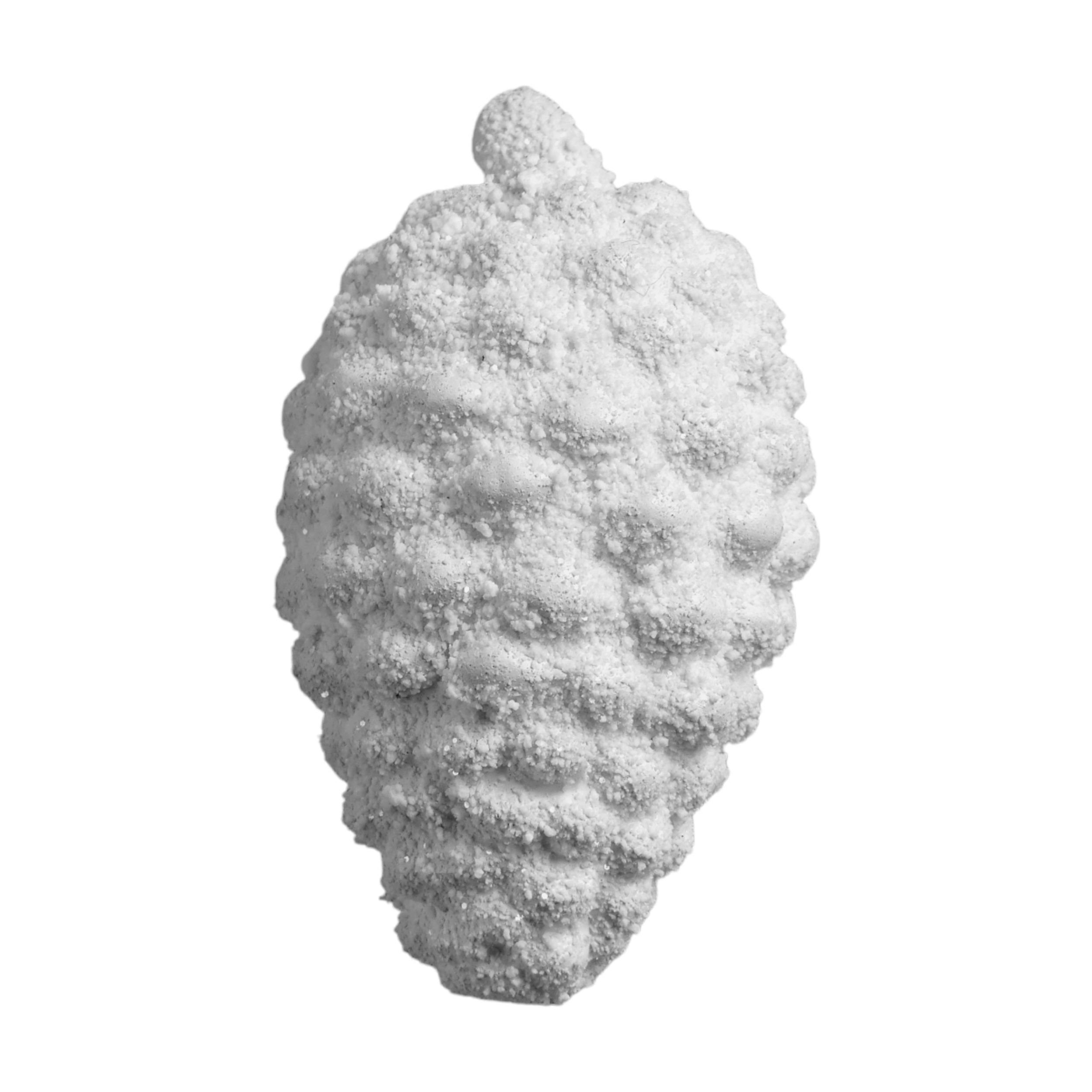 Werner Voß Dekoobjekt Schneeweiße Keramik Zapfen beschneit 7cm, 4 St.