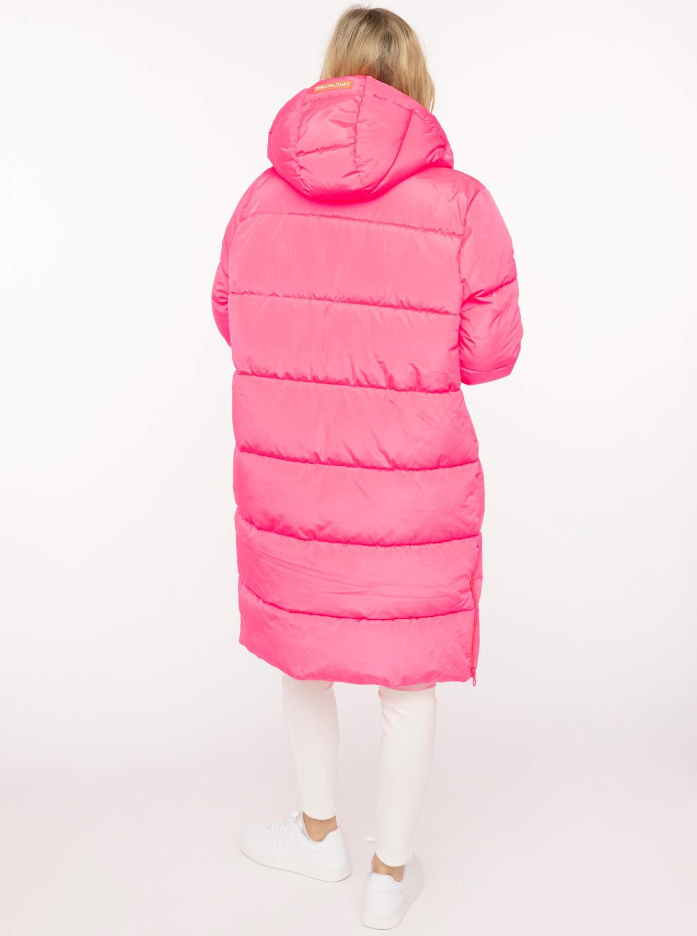 Zwillingsherz Steppmantel „Cozy“ Kapuze, farbliche Details, Reißverschluss, elastische Bündchen – Bild 4 von 5