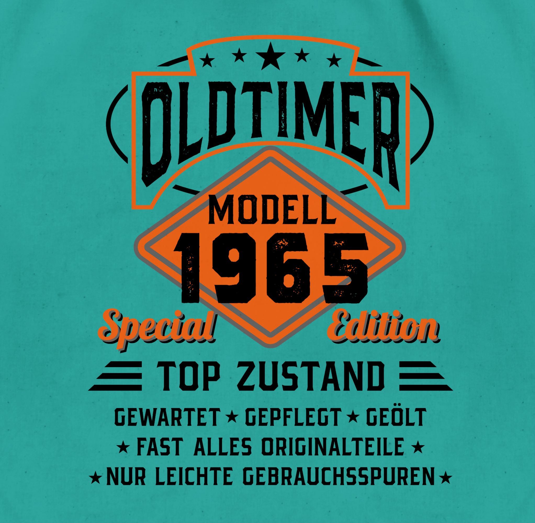 Shirtracer Turnbeutel Oldtimer Modell 1965 - schwarz, 60. Geburtstag