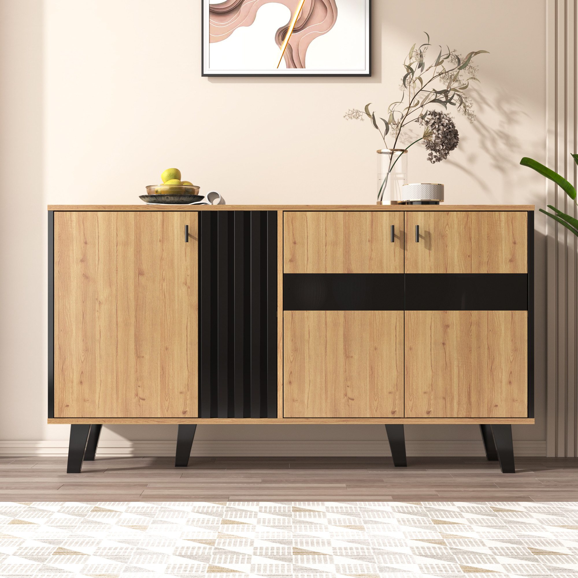 STILVORA Sideboard Sideboard mit LED-Licht und günstig online kaufen