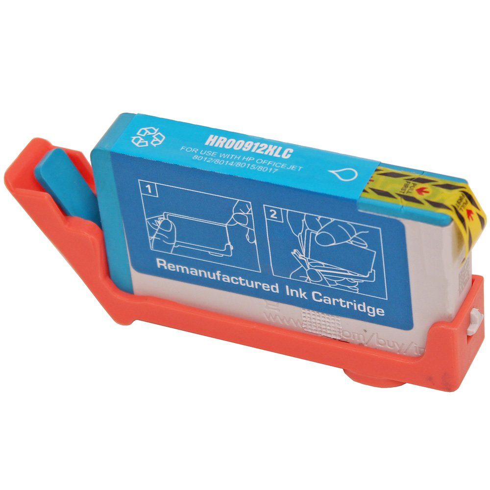 ABC Tintenpatrone (Kompatible Druckerpatrone für HP 912XL Cyan OfficeJet Pro 8010 8012, 8014 8014e 8015 8015e 8020 8022 8022e 8023 8024 8024e 8025 8025e 8035)