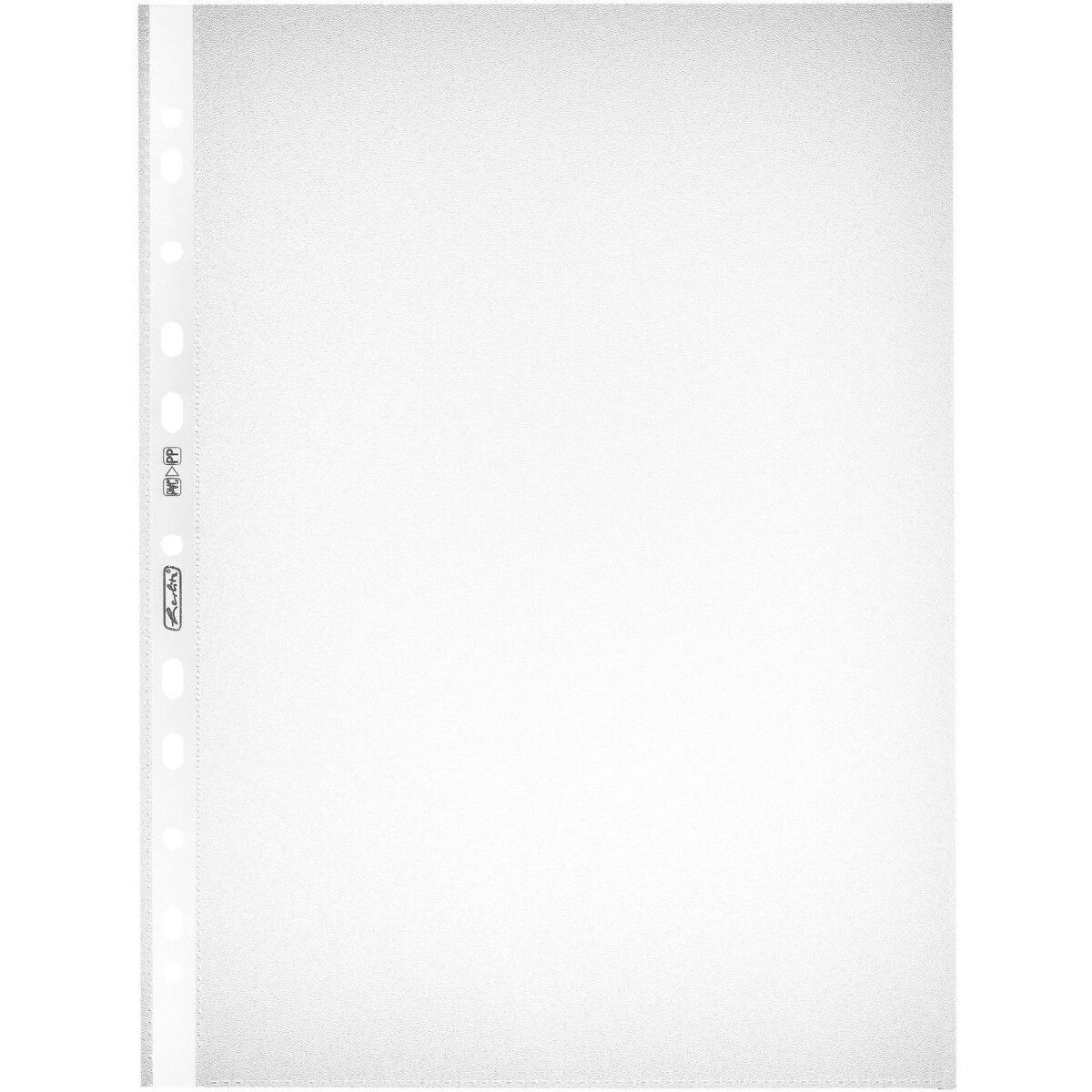 Herlitz Prospekthülle Prospekthüllen A4 genarbt Eco. VE=100 Stück