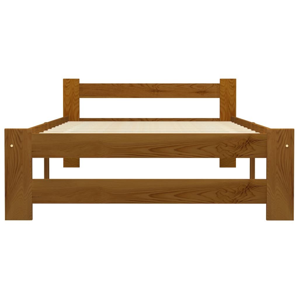vidaXL Bett Massivholzbett Honigbraun Kiefer 100x200 günstig online kaufen