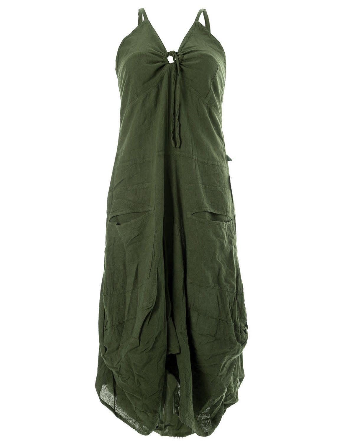 Vishes Ballonkleid Lagenlook Ballonkleid mit verstellbaren Trägern Hippie, Goa, Ethno Elfen Style