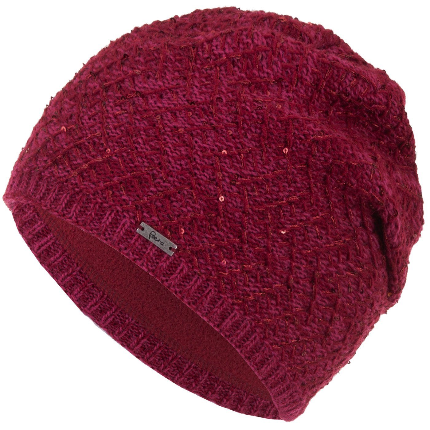 Faera Strickmütze Wintermütze Damen Mütze Beanie Haube gefüttert Strickmütze Damenmütze