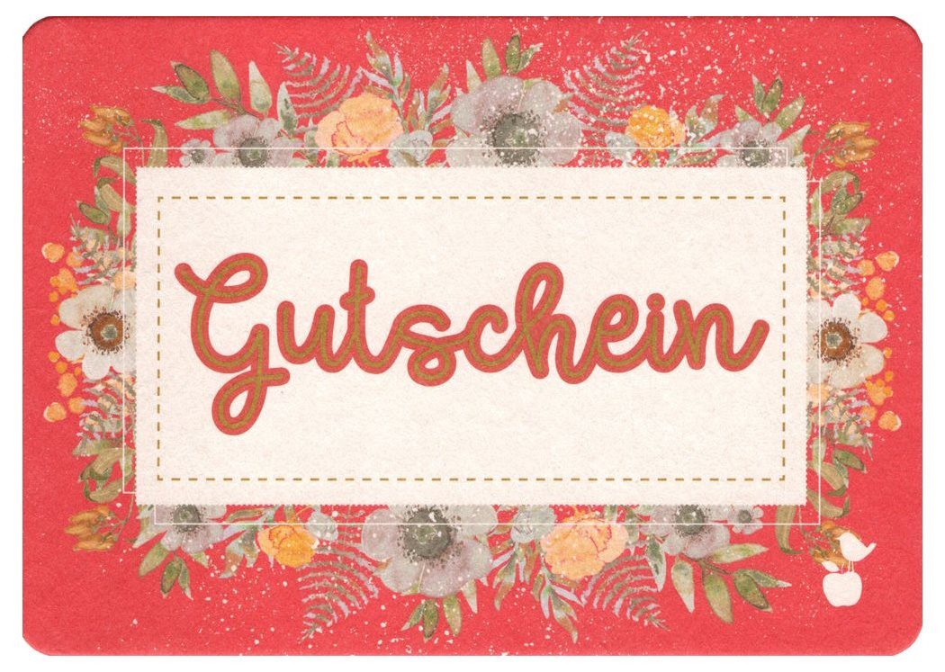 Postkarte Papp-Postkarte "Gutschein"