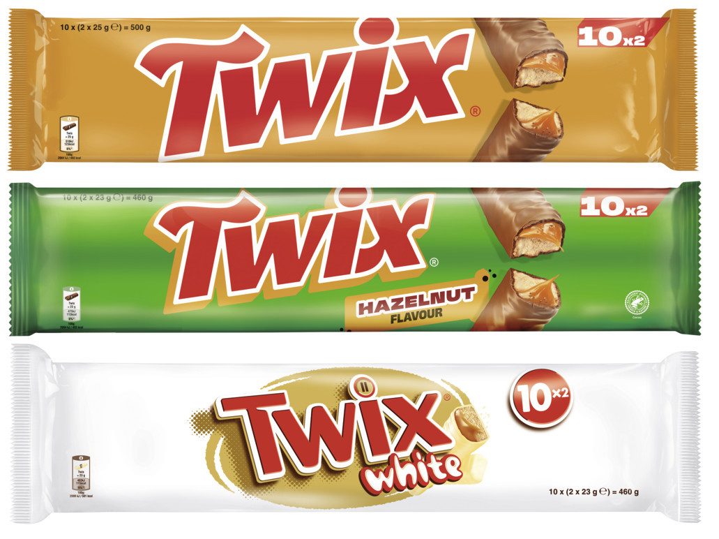 Twix Süßigkeit Twix Mix 1420g - Original, Haselnuss, White 3x 10x46g