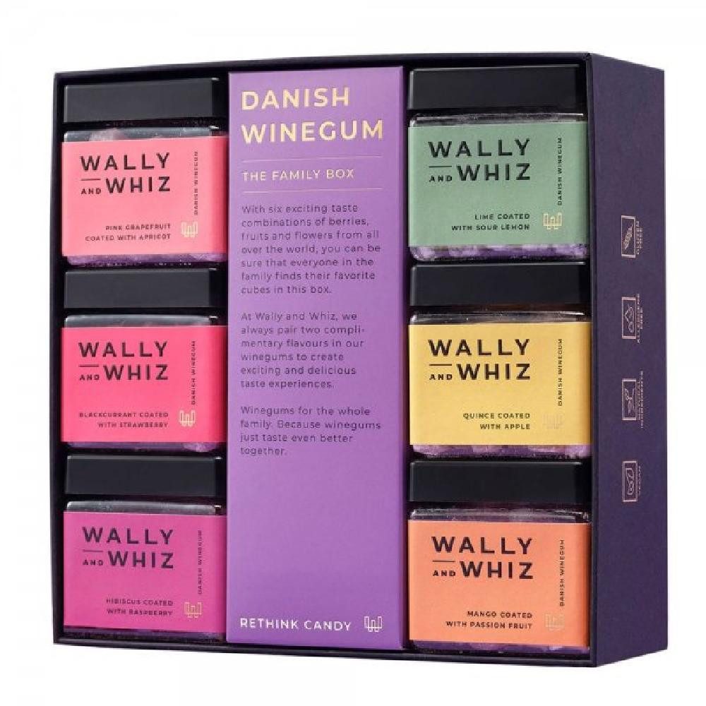 Wally & Whiz Süßigkeit Fruchtgummi Geschenkbox Family Box (6xCubes) (840g)