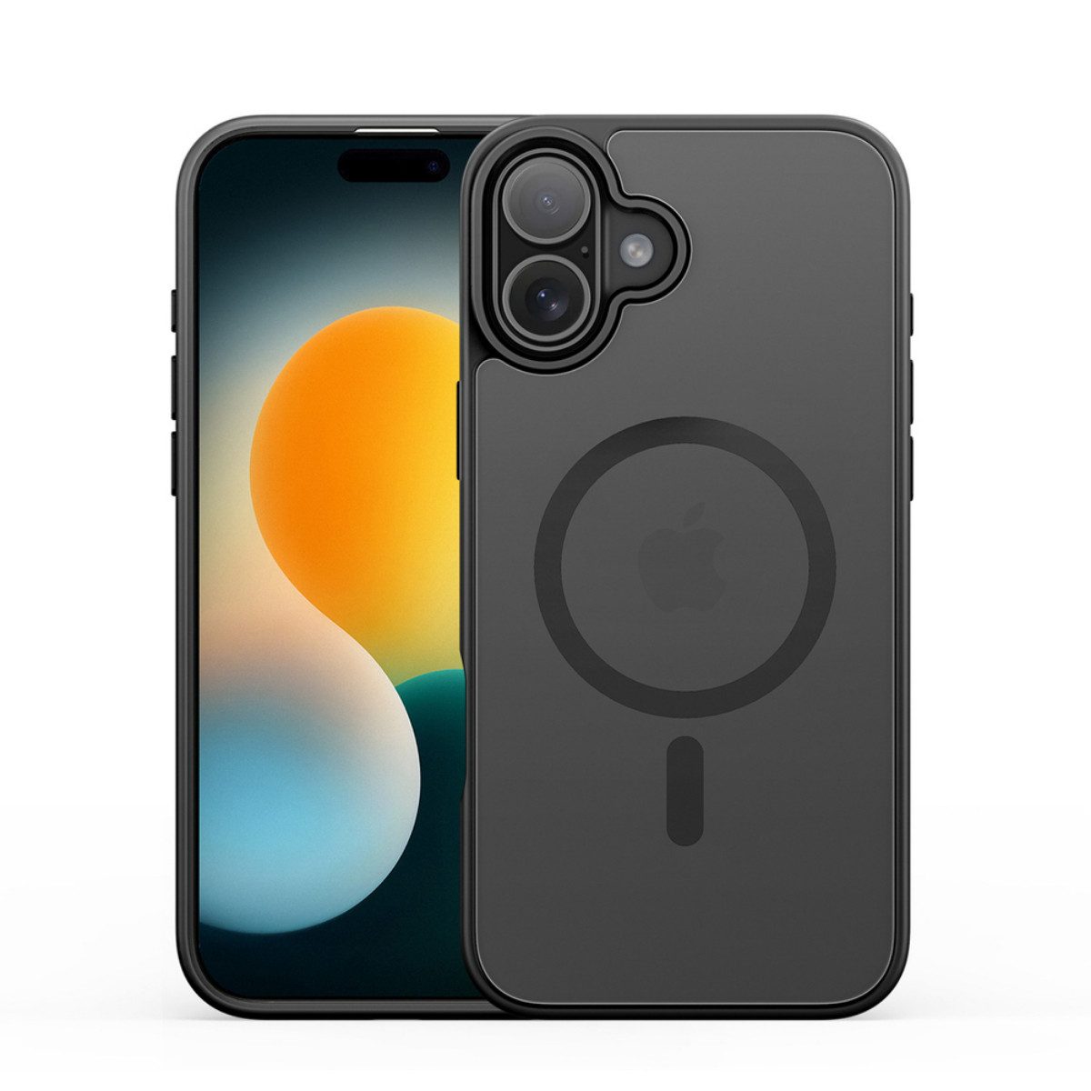 Dux Ducis Handyhülle Yind mit Magnetfunktion Robustes Case Kompatibel mit iPhone 17 Schwarz 6,3, Griffige Oberfläche mit integriertem Magnetring für kabelloses Laden