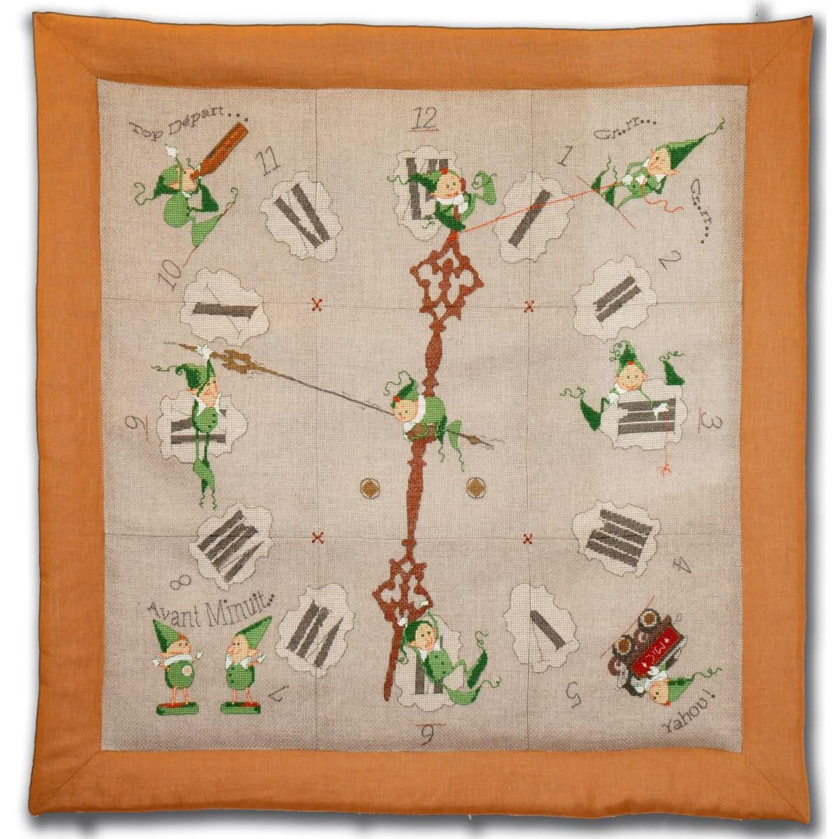 Kreativset Nimue Kreuzstich Set "Die Uhr", Zählmuster, 101Kl, 46x46cm
