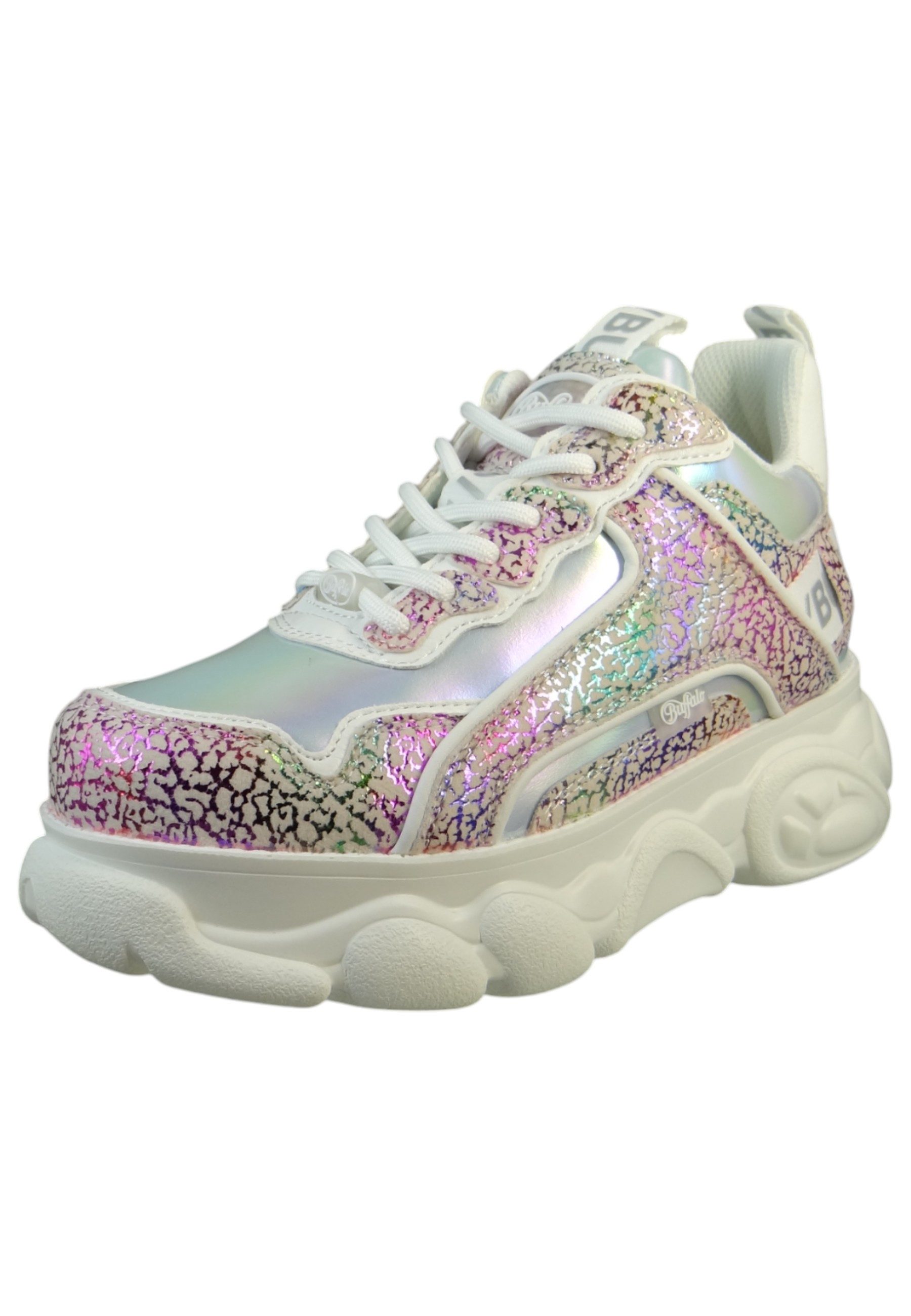 Buffalo 1636311 CLD CHAI Mid White Pink Sneaker