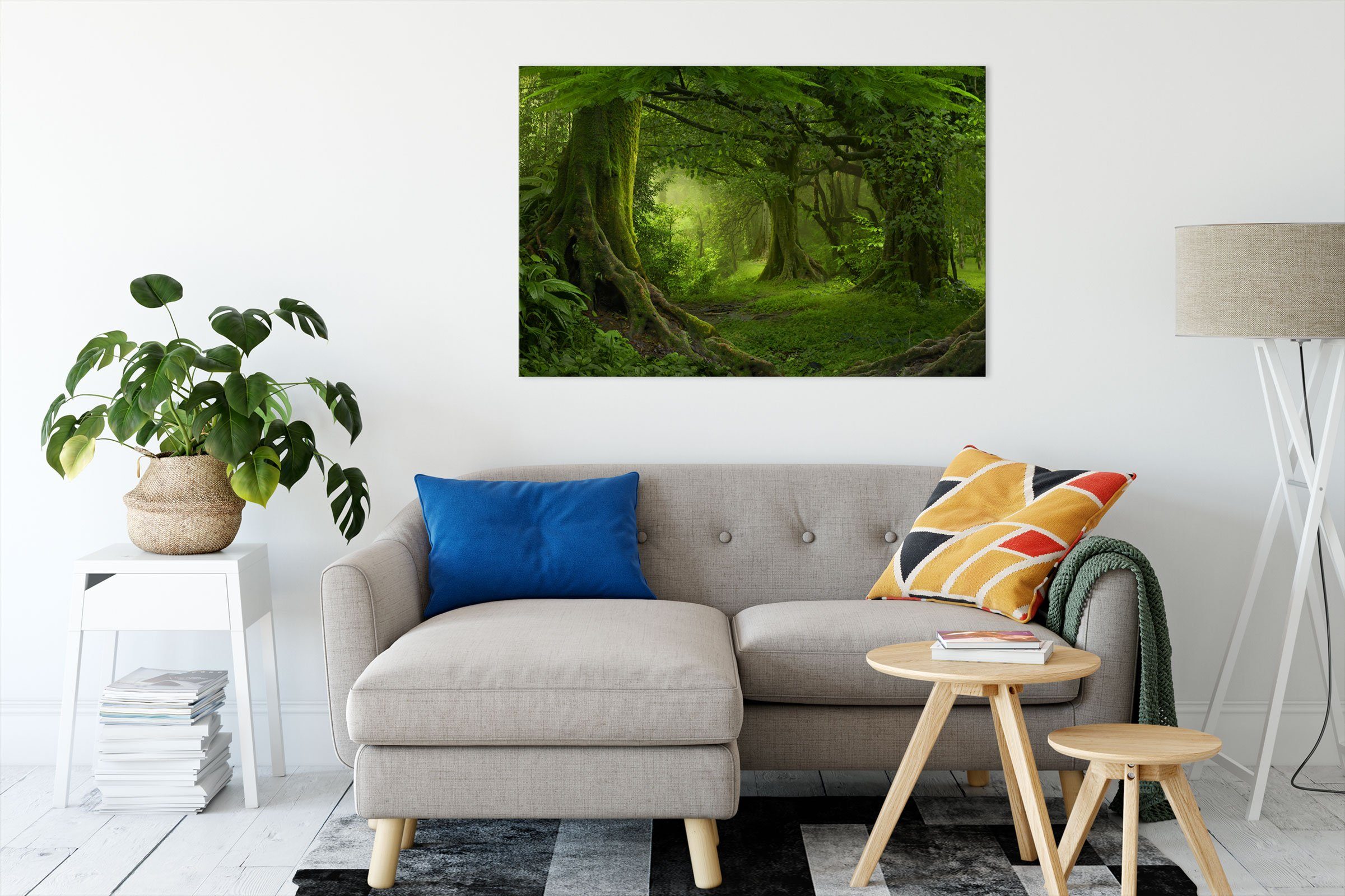Pixxprint Leinwandbild Dschungel im Regenwald, Dschungel St), bespannt, Leinwandbild (1 im fertig Zackenaufhänger inkl. Regenwald