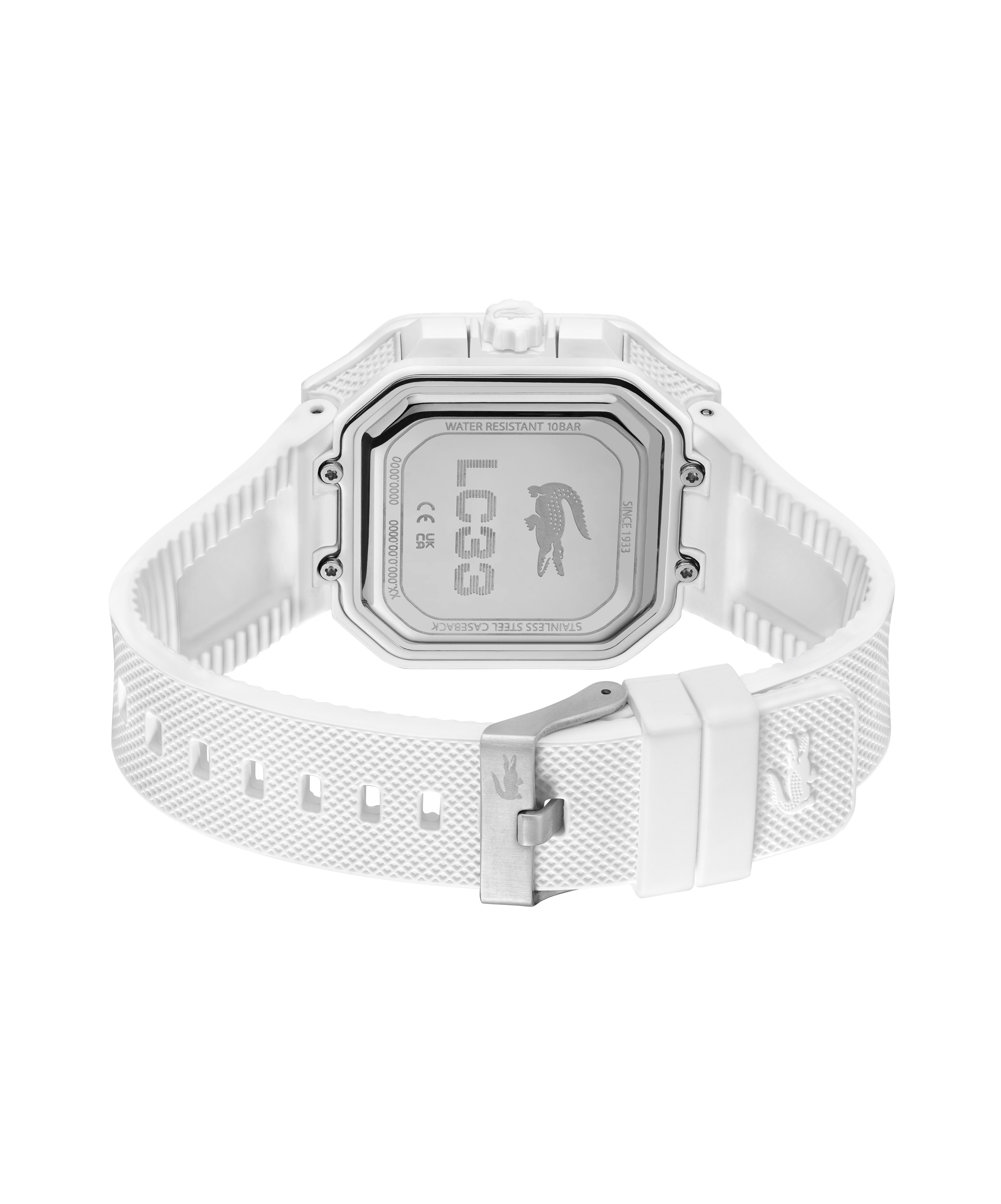 Lacoste Digitaluhr LC33 SQUARE 2011506, Quarzuhr, Armbanduhr, Herrenuhr, Silikonarmband, digital, analog