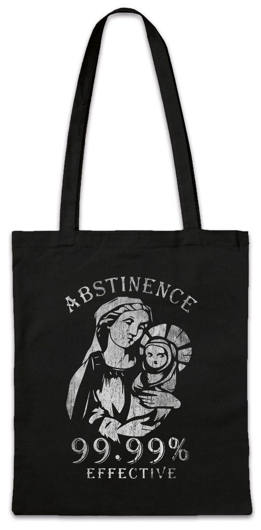 Beuteltasche Abstinence Maria Stofftasche Enthaltsamkeit Atheismus Jesus Atheist