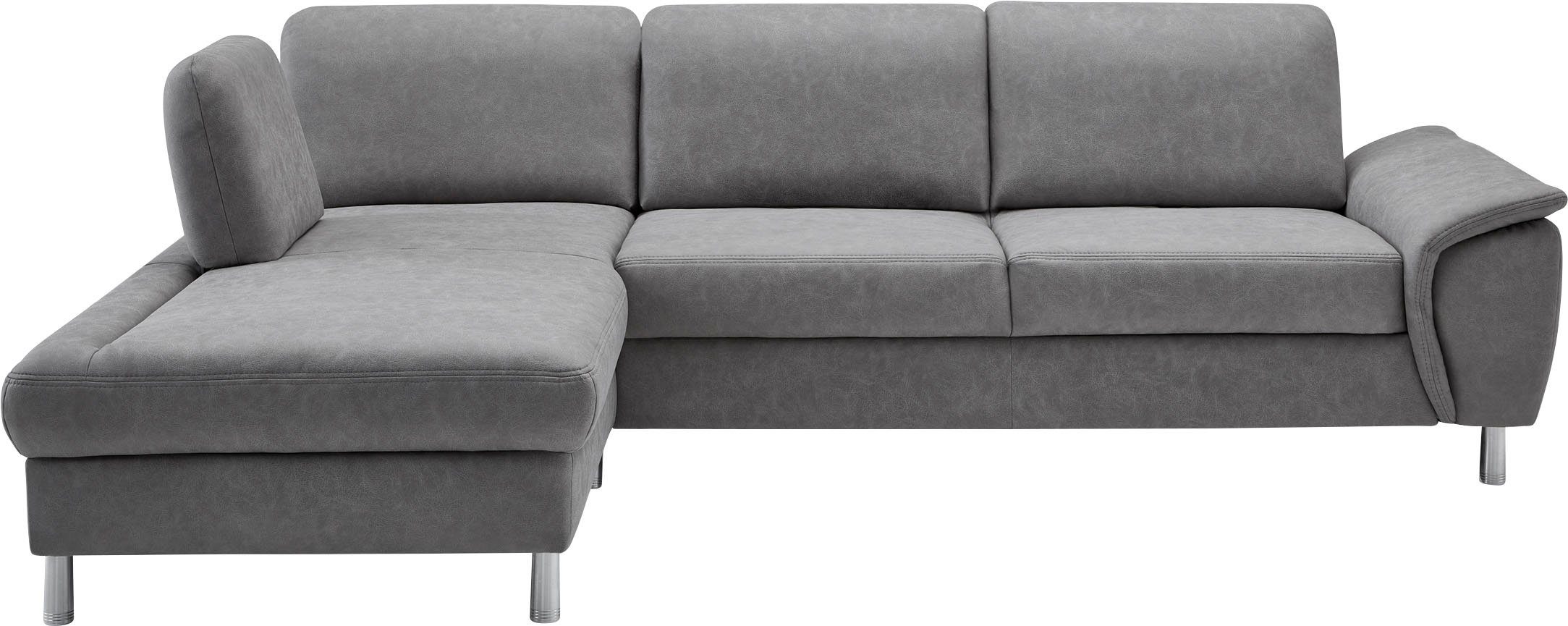 CALIZZA INTERIORS Ecksofa Jade, Kopfteilverstellung, Sitztiefenverstellung, wahlweise mit Bettfunktion