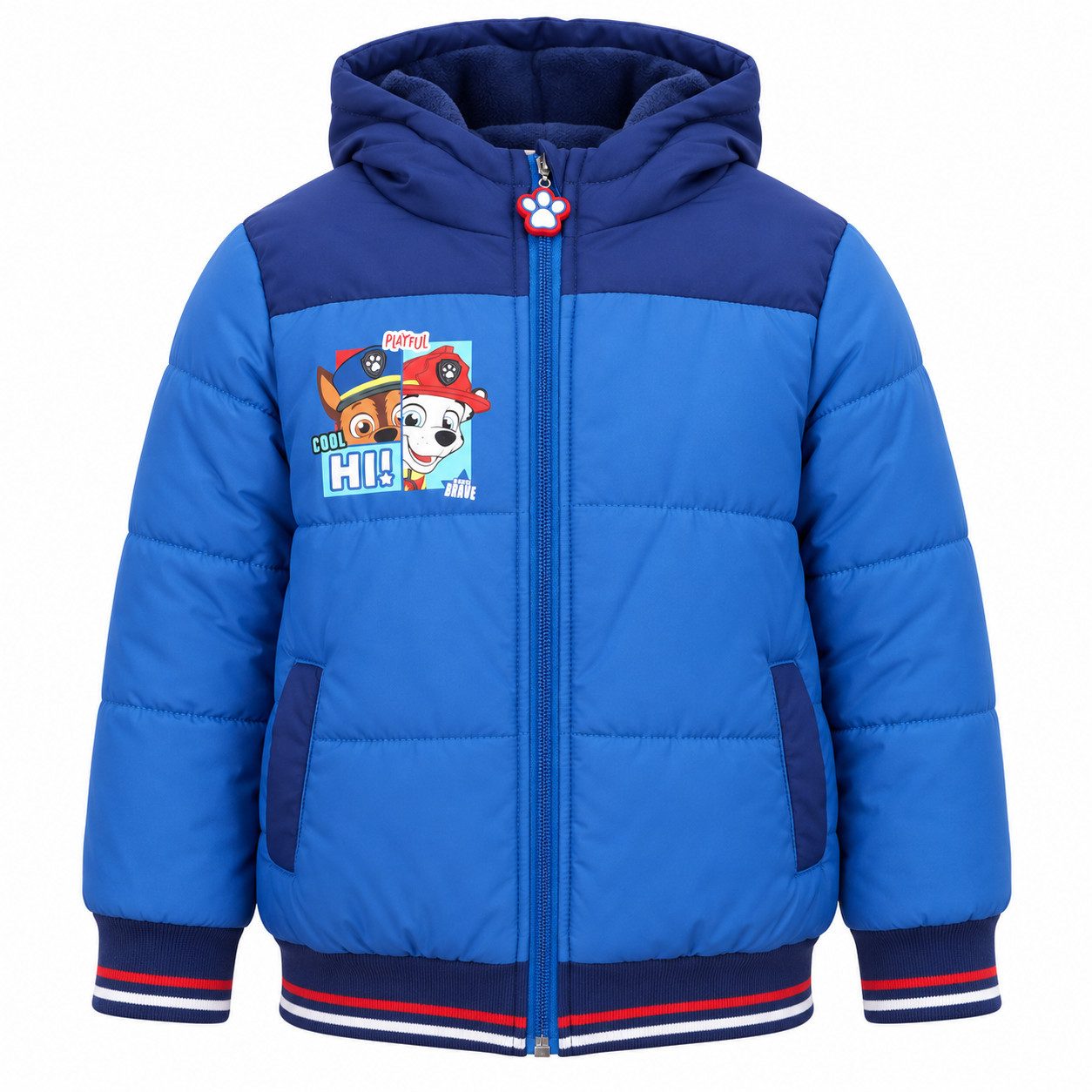 PAW PATROL Winterjacke Paw Patrol Chase Marshall Kinder Jungen Jacke mit Kapuze Gr. 92 bis 116