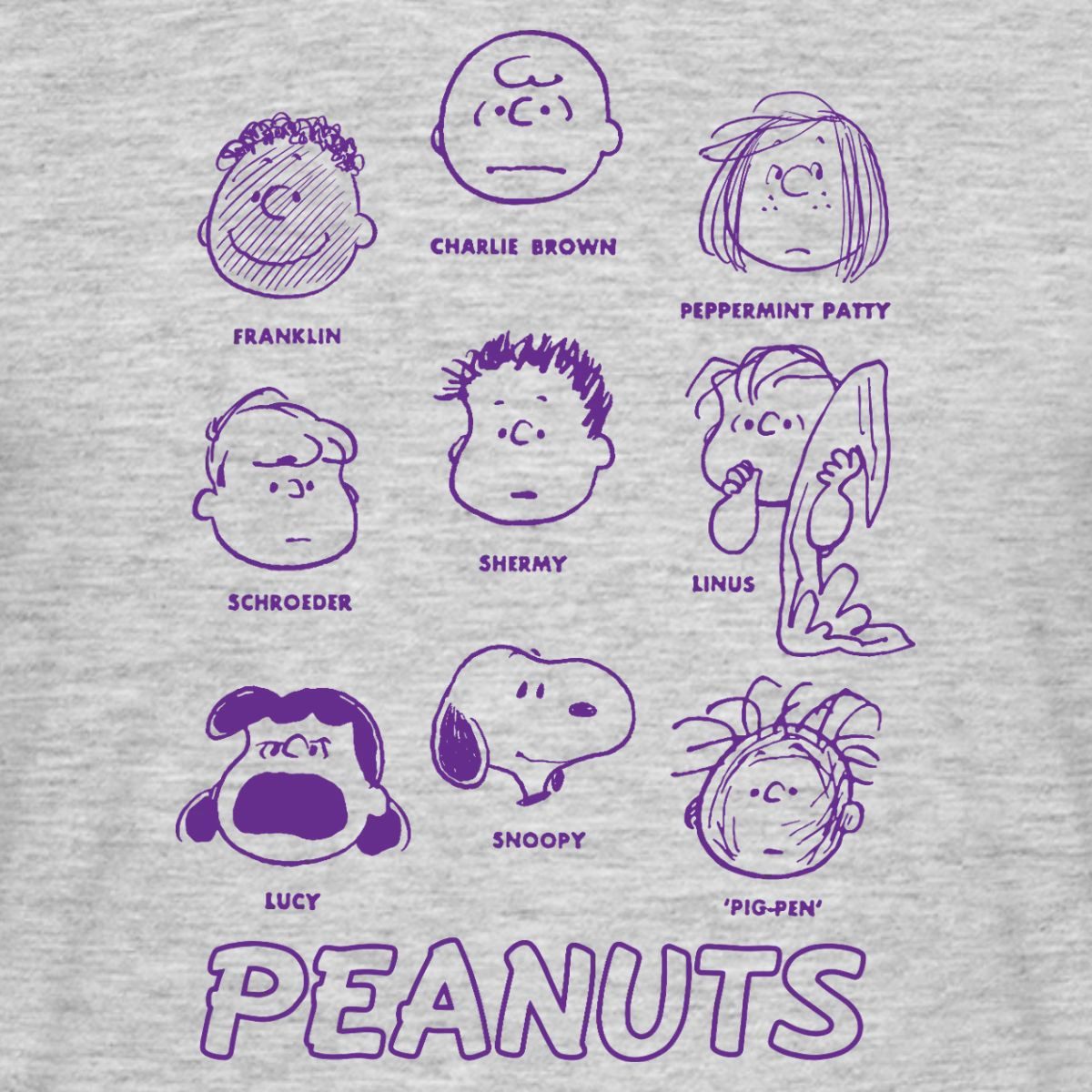 Spreadshirt T-Shirt Peanuts Charaktere Charlie Brown Und Seine Freunde Männer T-Shirt (1-tlg)