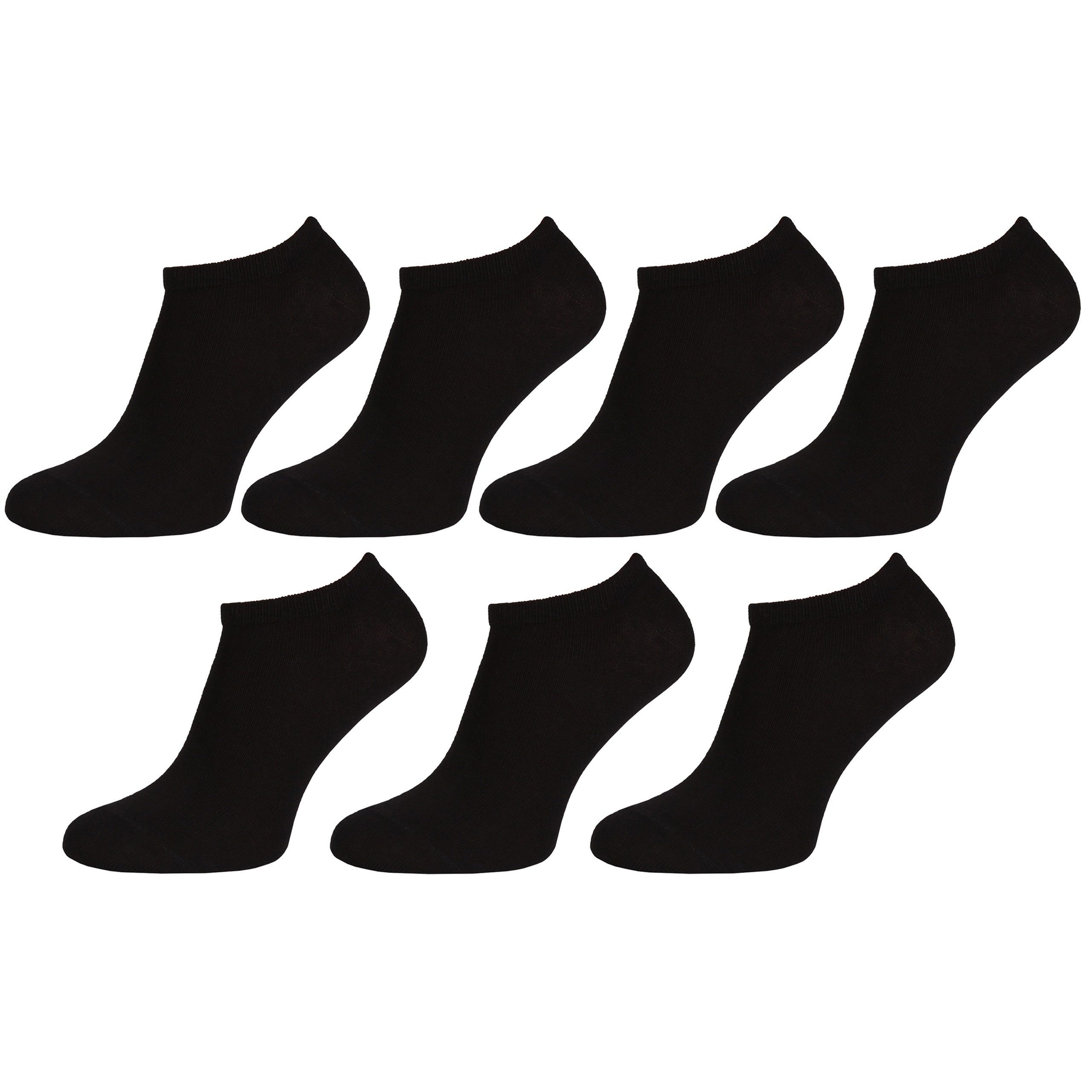 Sarcia.eu Füßlinge Set 7x klassische schwarze Socken/Fußlinge