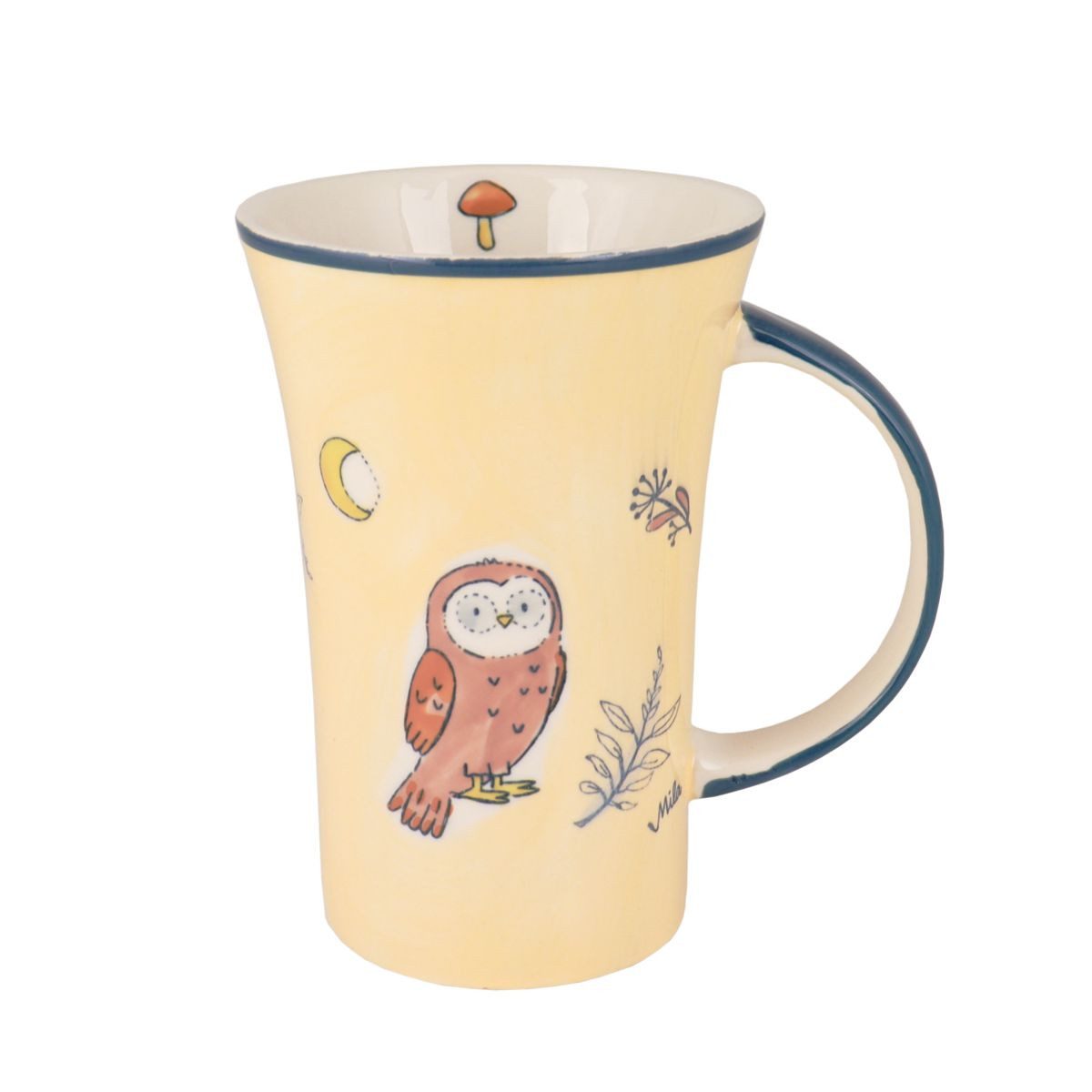 Mila Кружки Mila Keramik-Becher Coffee Pot Herbst-Eule, ca. 500 ml, Keramik