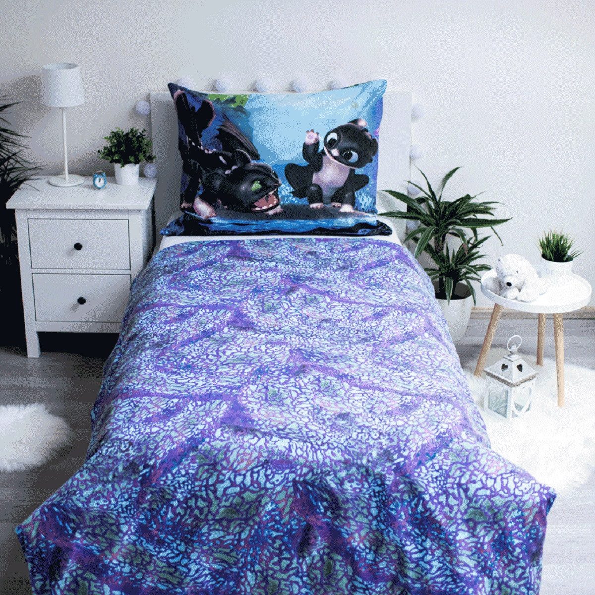 Jerry Fabrics Bettwäsche Dragon Baumwoll-140x200 cm – Bettbezug Set mit Kissenbezug 70x90 cm – Bild 3 von 5