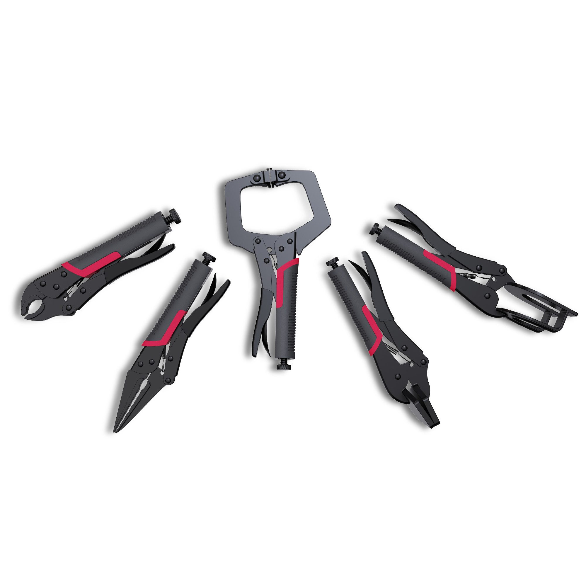 CCLIFE Gripzange CCLIFE Gripzangen Set aus Stahl fuer Schweißen und Reparatur, 5-tlg.
