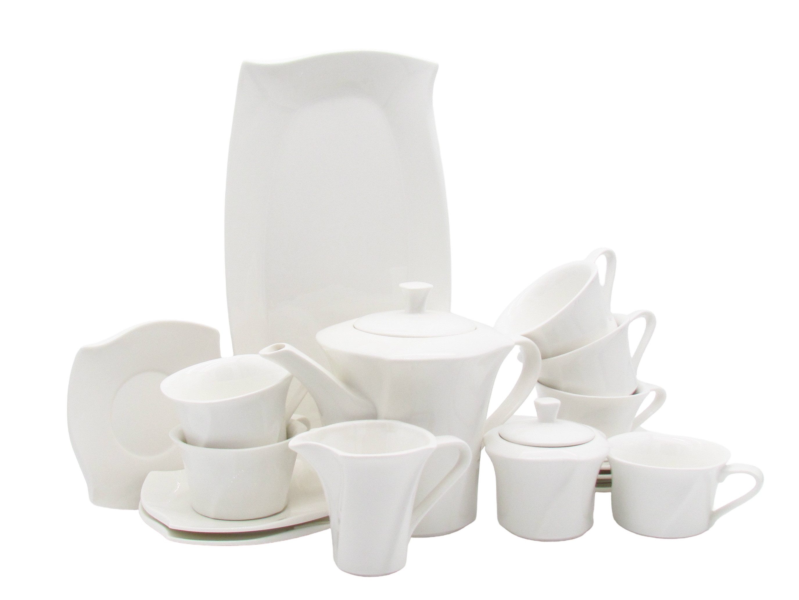 Retsch Arzberg Kaffeeservice 16-teilig – Tassen (200 ml oder 260 ml), 6 Personen, Spülmaschinengeeignet